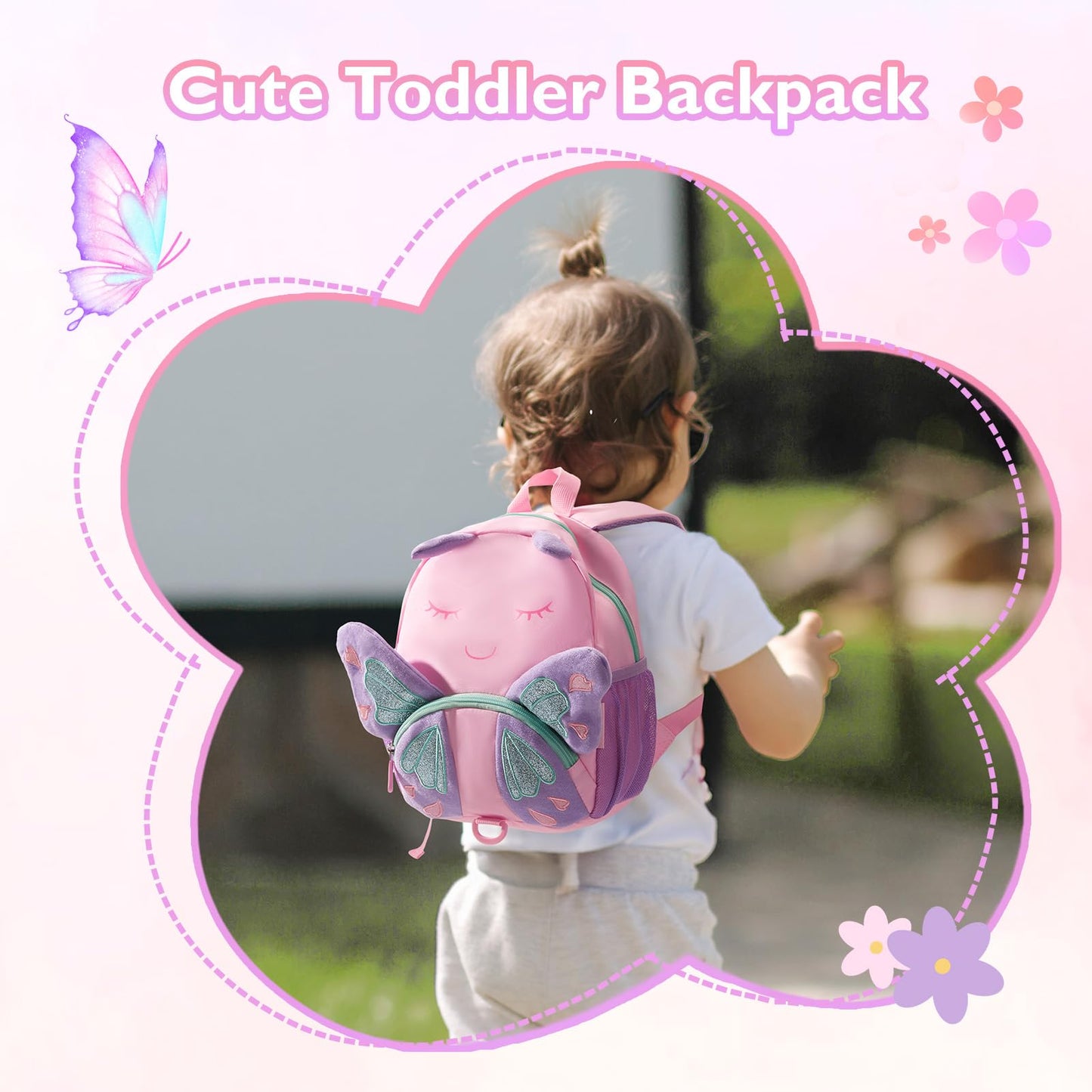 mommore Toddler Backpack for Boys 2-4, 3D Cartoon Mini Kids Travel Bag, Small Baby Backpack with Toddler Leash, Chest Buckle, Water-Resistant Pre-K Schoolbag, Dinosaur