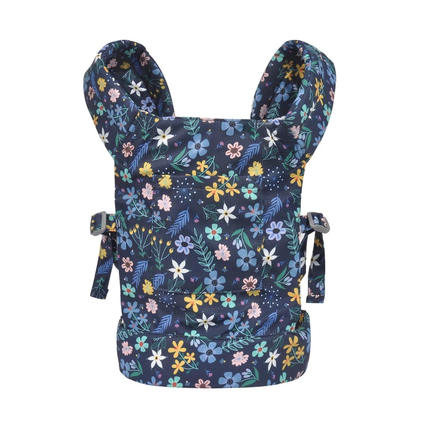 Baby doll carrier for baby girl Premiums soft straps and skin-friendly webbing stuffed animal carrier for kids and toddler facing in facing out and backpack 18 inch doll little flowers design