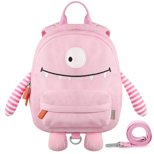 GAGAKU Toddler Backpack with Leash - Mini Kids Backpacks for Girls 2-5 Years Child Safety Backpack 3D Cartoon Animal Anti-Lost Preschool Backpack - Pink