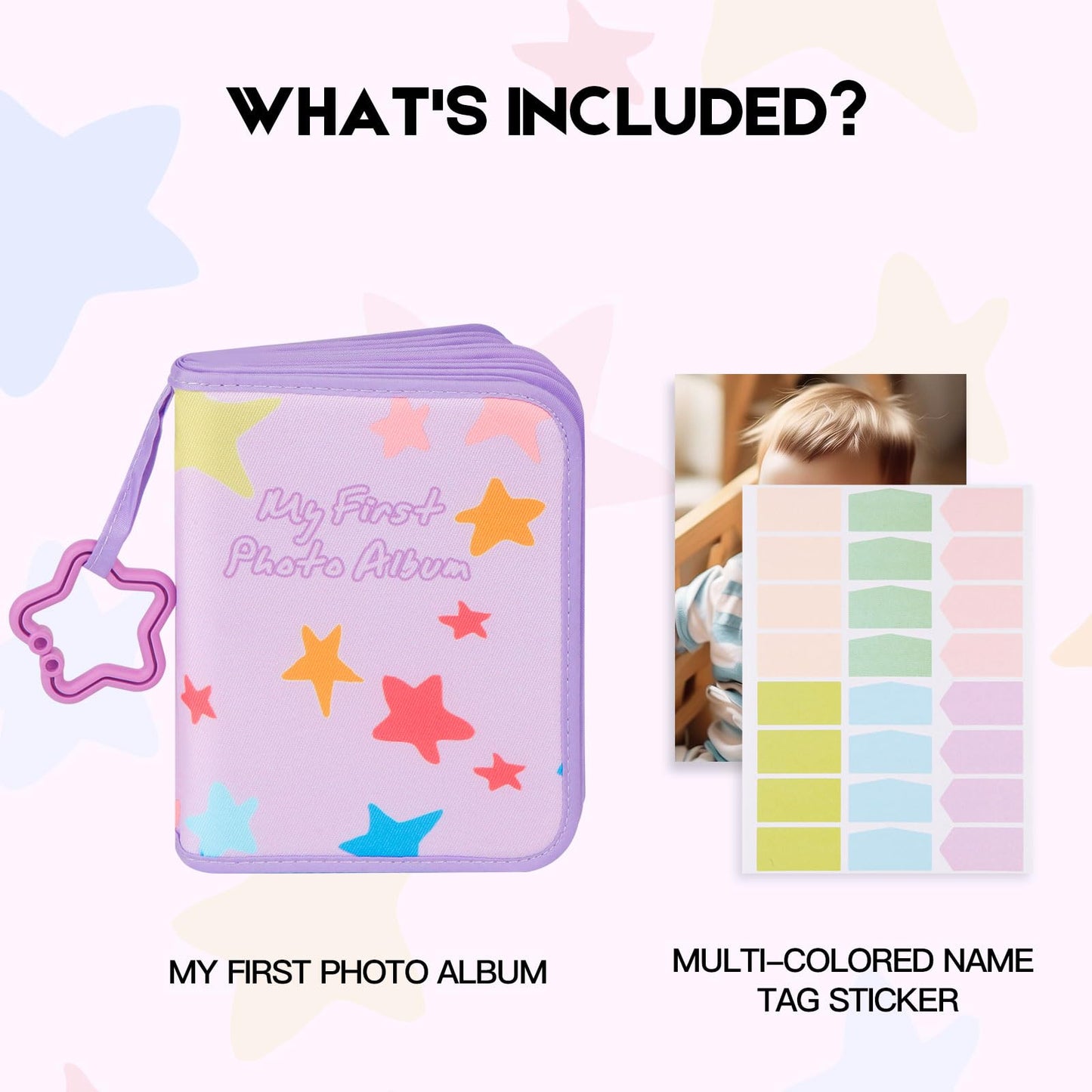 Baby's My First Photo Album for Baby Holds 21 4x6 Photos, Baby Photo Album Soft Cloth Family Book, My First Family Album for 4x6 Baby Shower Kids Toddlers Family Pictures, Toddler Photo Album (Blue)
