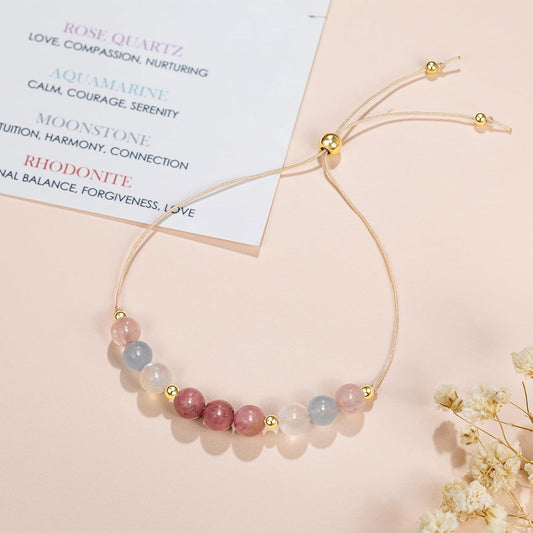 Healthy Pregnancy Gift, Moonstone Bracelet, Hope Bracelet for Women, First Time Mom Gifts, Spiritual Bracelet, Mothers Day Christmas Jewelry