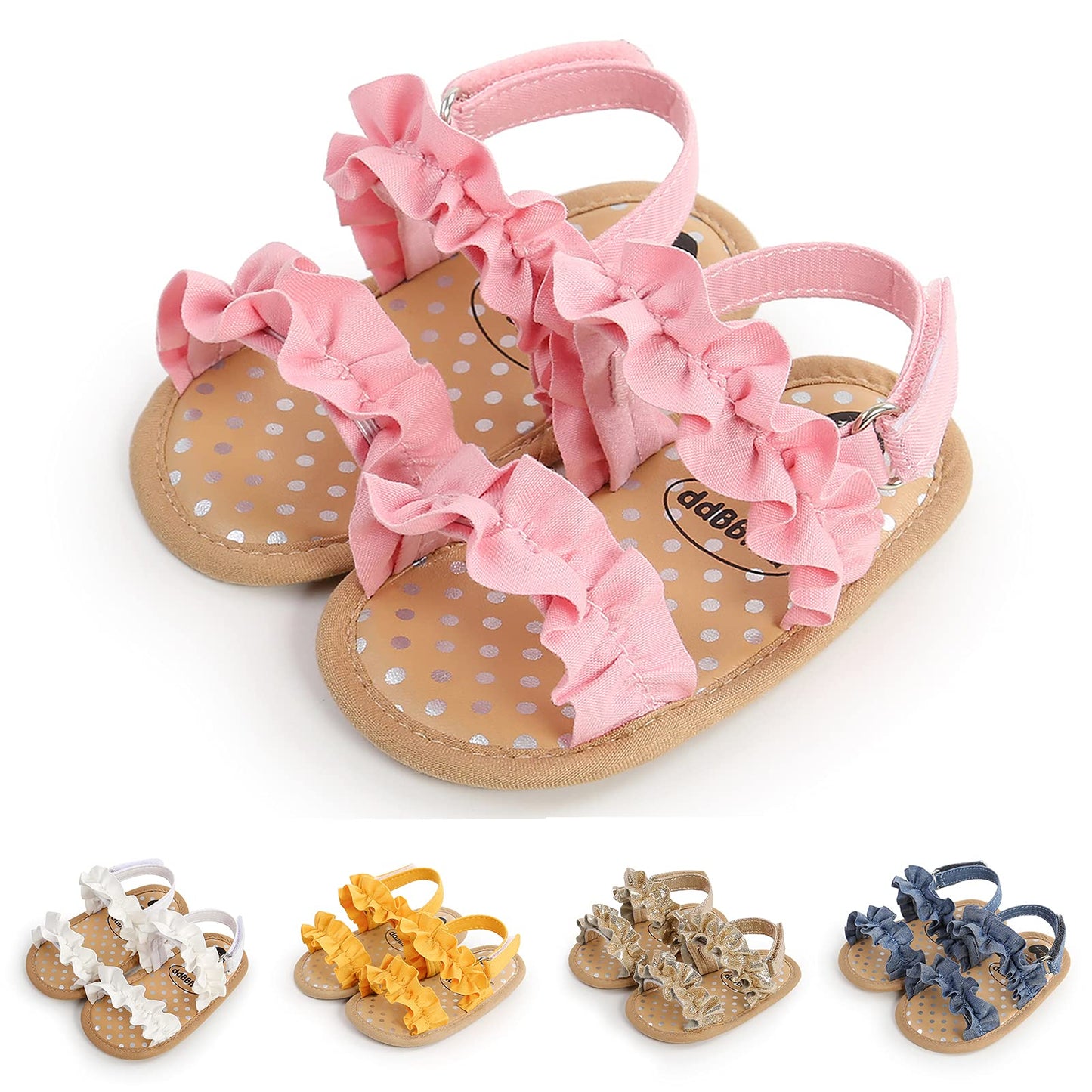 Infant Baby Girls Boys Summer Sandals Premium Unisex Non Slip Rubber Soft Sole Breathable Toddler First Walker Outdoor Beach Shoes