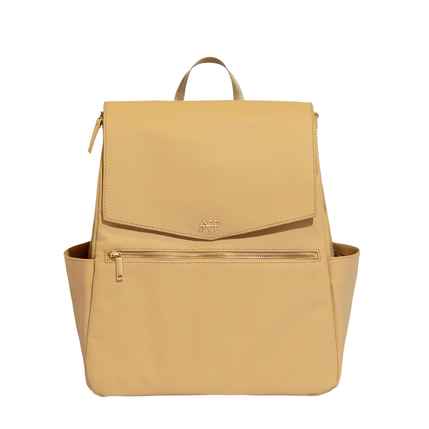 Freshly Picked Classic II Diaper Bag Backpack, Wipeable Vegan Leather With Changing Pad (Sage Green V2)