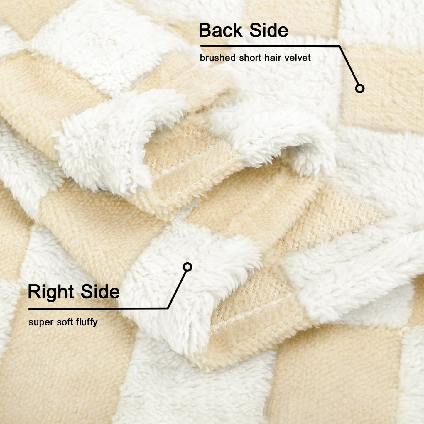 HOMRITAR Checkered Baby Blanket for Boy Girls Ultra Soft Fluffy Fuzzy Toddler Blankets with 3D Chessboard Grid Warmer Comfort Reversible Bed Blanket for Winter 350GSM Black 30 x 40 Inch