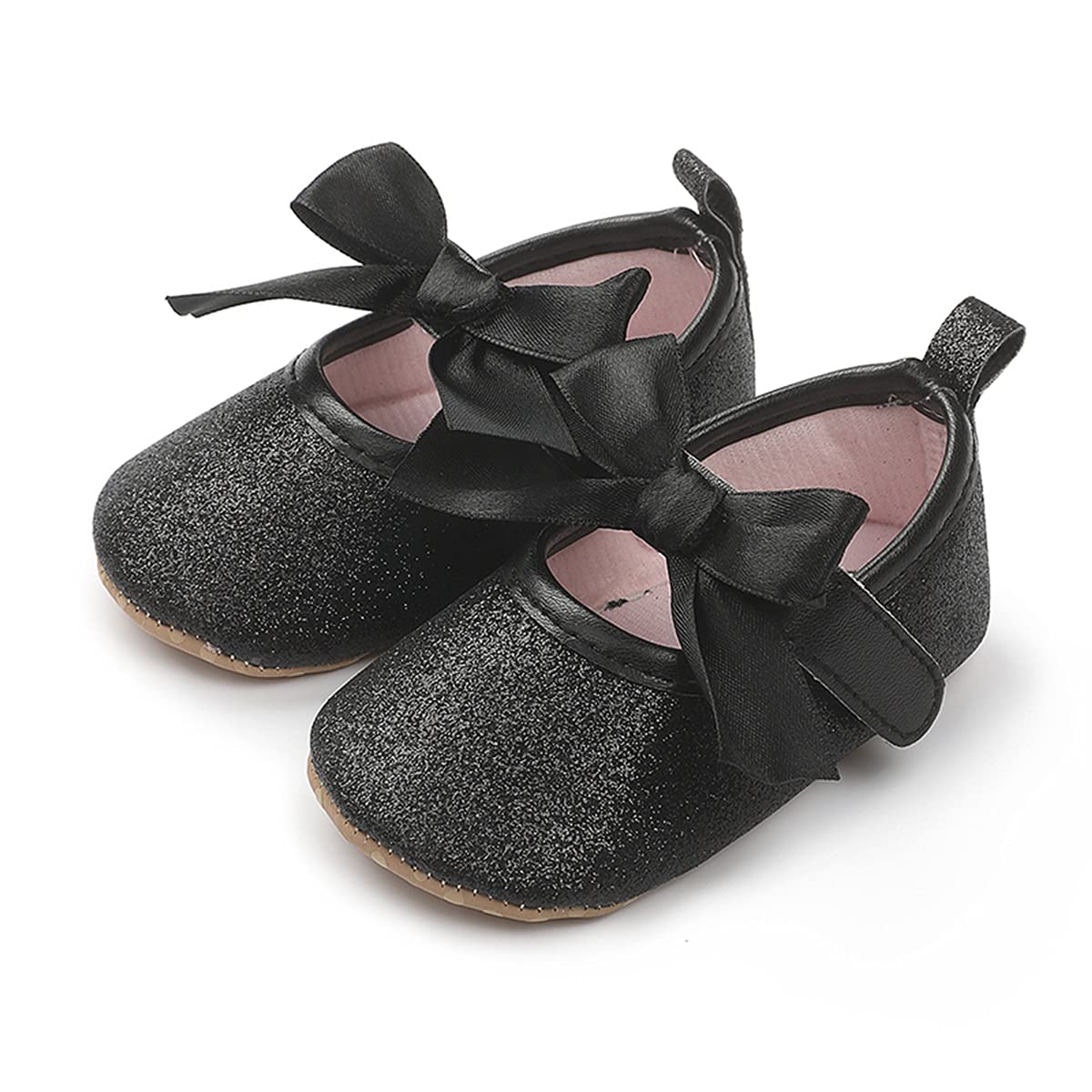 COSANKIM Baby Girls Mary Jane Flats Shoes Anti-Slip Rubber Sole Infant Toddler Princess Wedding Dress Shoes