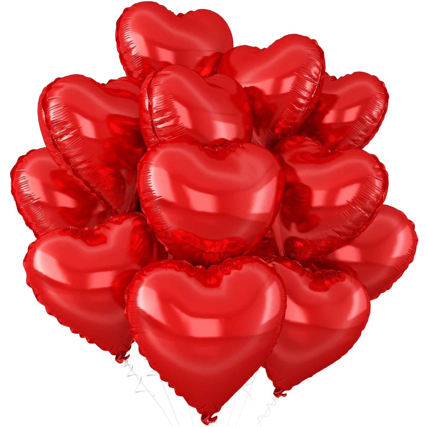 Sage Green Gold Heart Balloons,12Pcs Light Gold Heart Shaped Foil Balloons,18Inch Cream White Helium Mylar Balloon for Baby Shower Birthday Anniversary Wedding Party Decorations