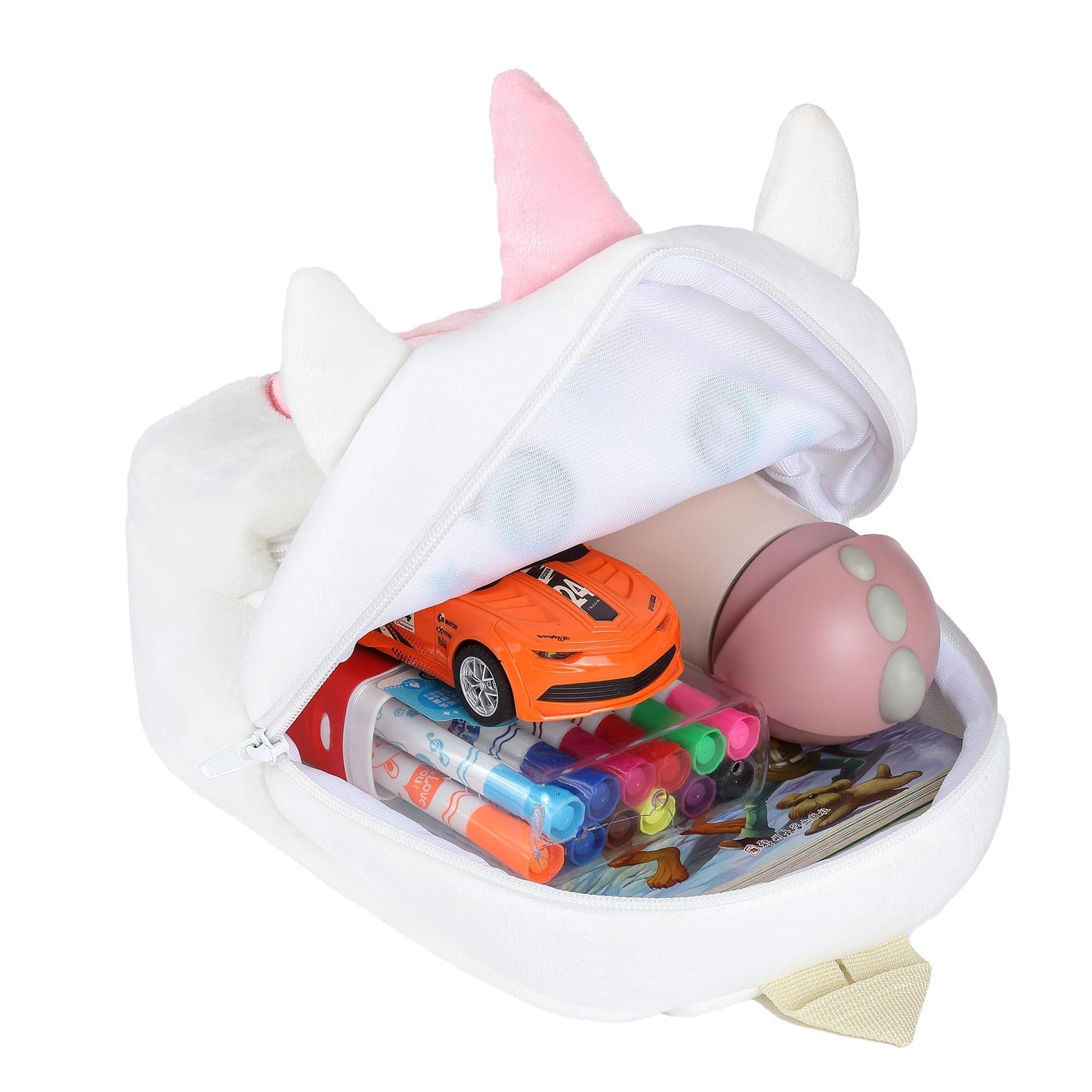 MICHLEY Toddler Backpack Plush Animal SchoolBag Cartoon Girls Travel Bag Mini Baby Daypack for Kids Kindergarten Pre School Bags, Cow