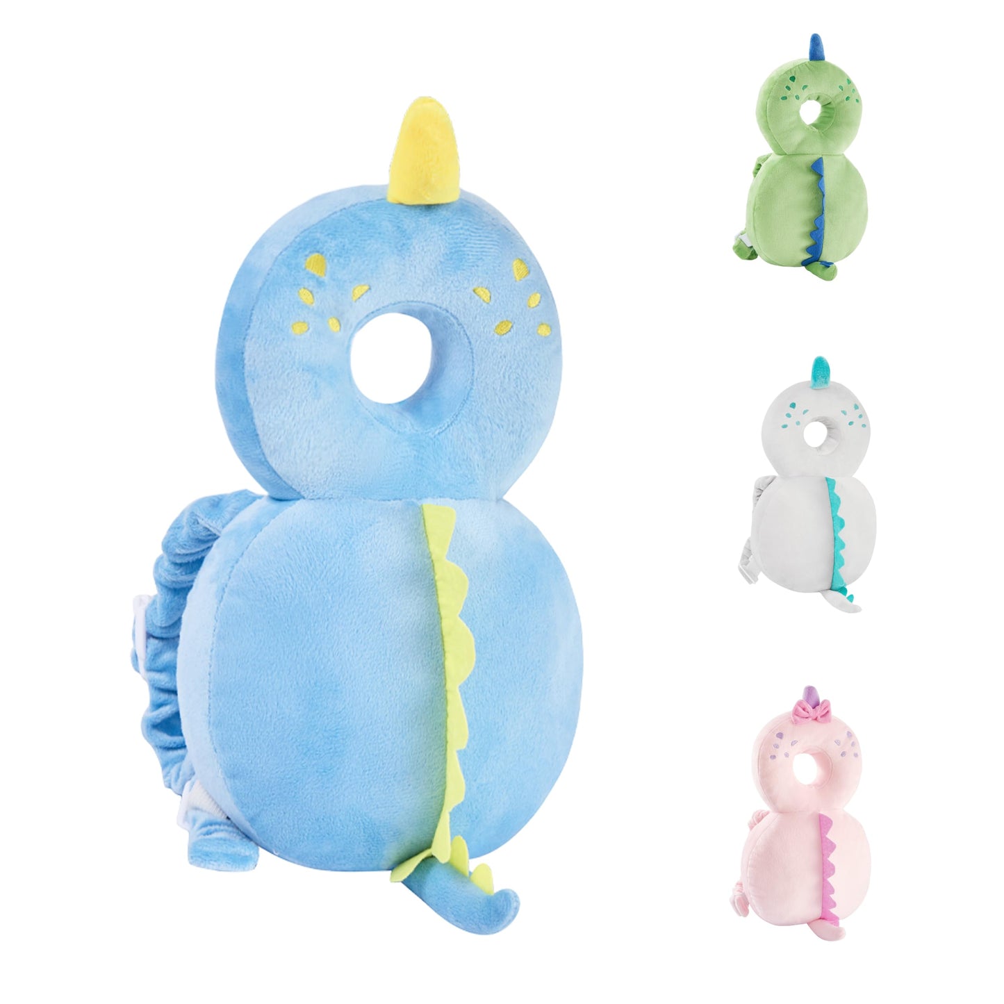 Baby Back Potection Toddler Safety Protector Cushion Pad Toddler Backpack for Crawling Walking Adjustable Toddlers Back Safety Pad for Boys and Girls(Green Dinosaur)
