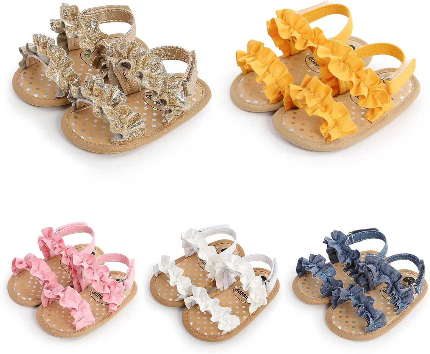 Infant Baby Girls Boys Summer Sandals Premium Unisex Non Slip Rubber Soft Sole Breathable Toddler First Walker Outdoor Beach Shoes