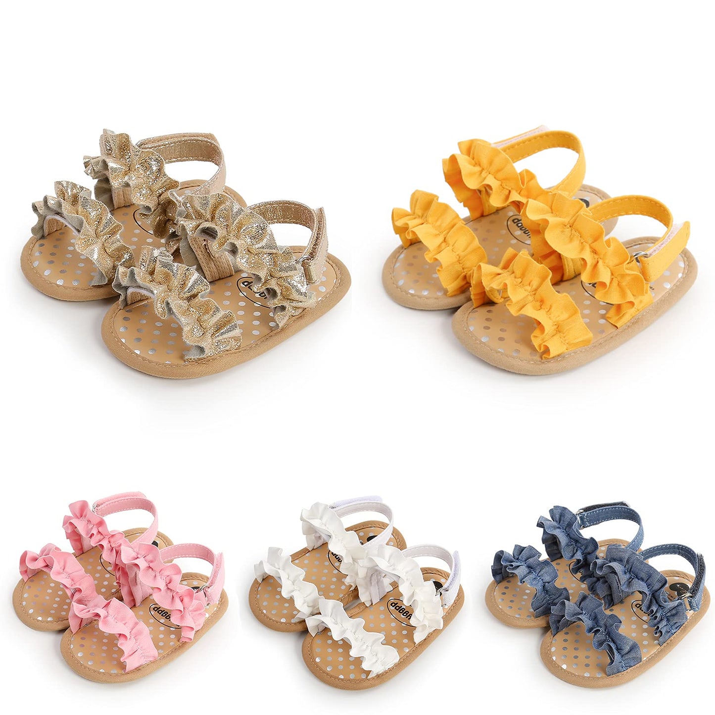 Infant Baby Girls Boys Summer Sandals Premium Unisex Non Slip Rubber Soft Sole Breathable Toddler First Walker Outdoor Beach Shoes