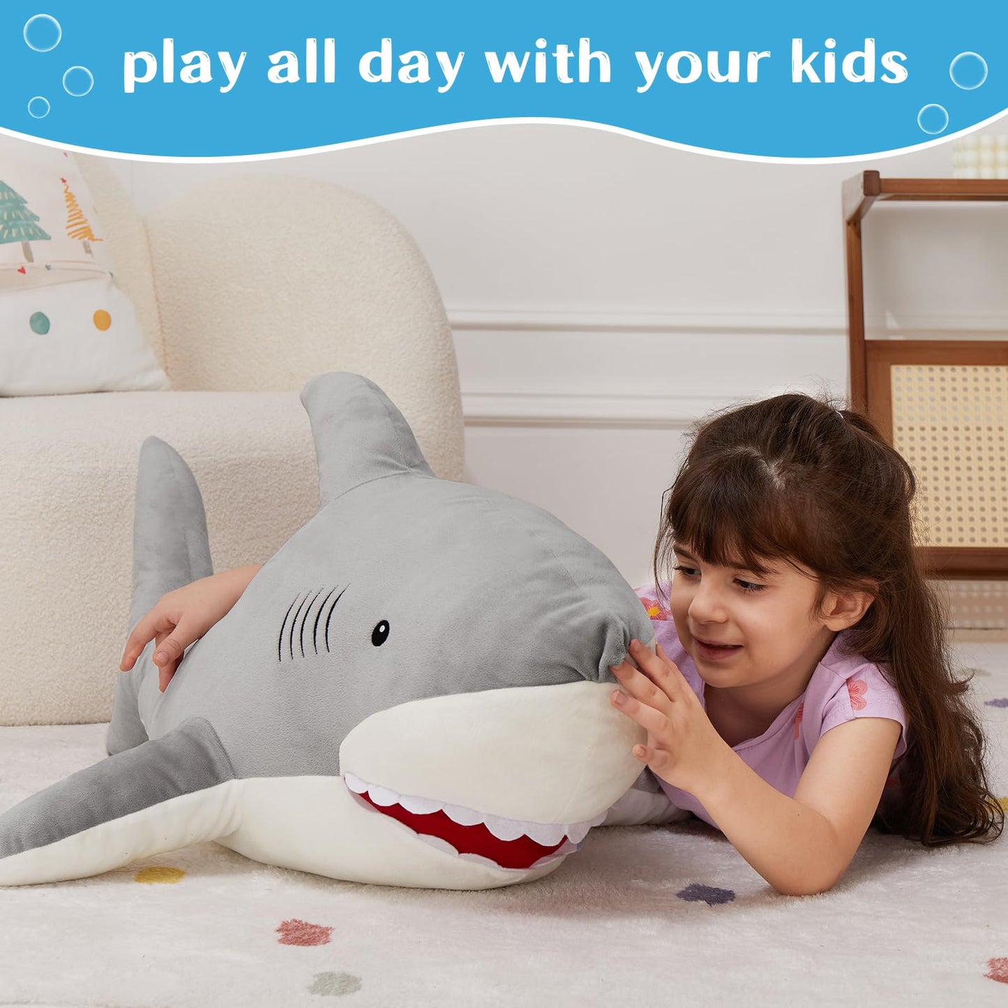 MorisMos Giant Alligator Stuffed Animal, 67inch Soft Large Alligator Plush Toy, Big Stuffed Crocodile Gifts for Kids Boys Girls