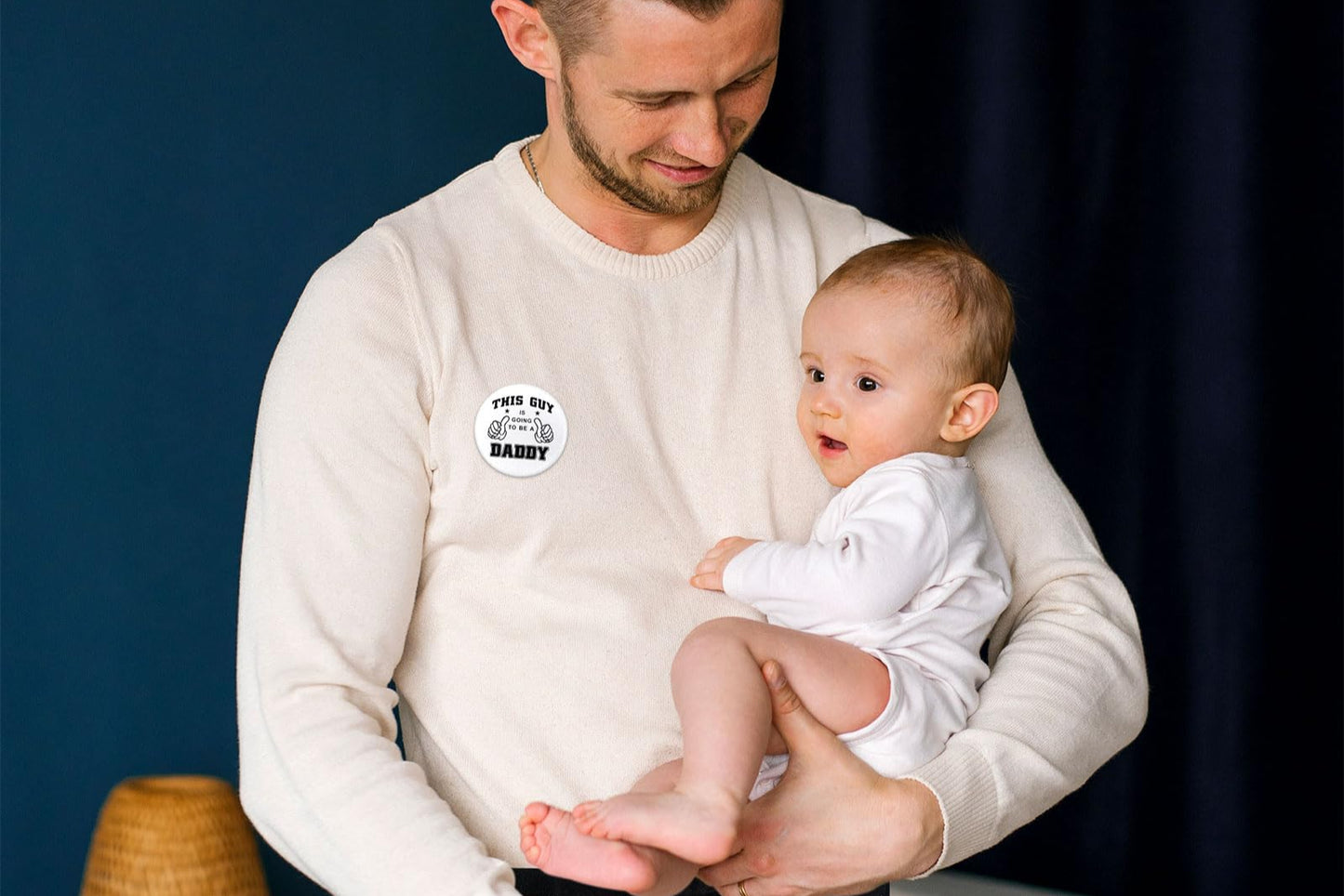 7 Pcs Daddy Duty Apron Diaper Duty Apron New Dad Gifts for Baby Shower Gender Reveal First Time New Dad Gifts (Black,Classic)