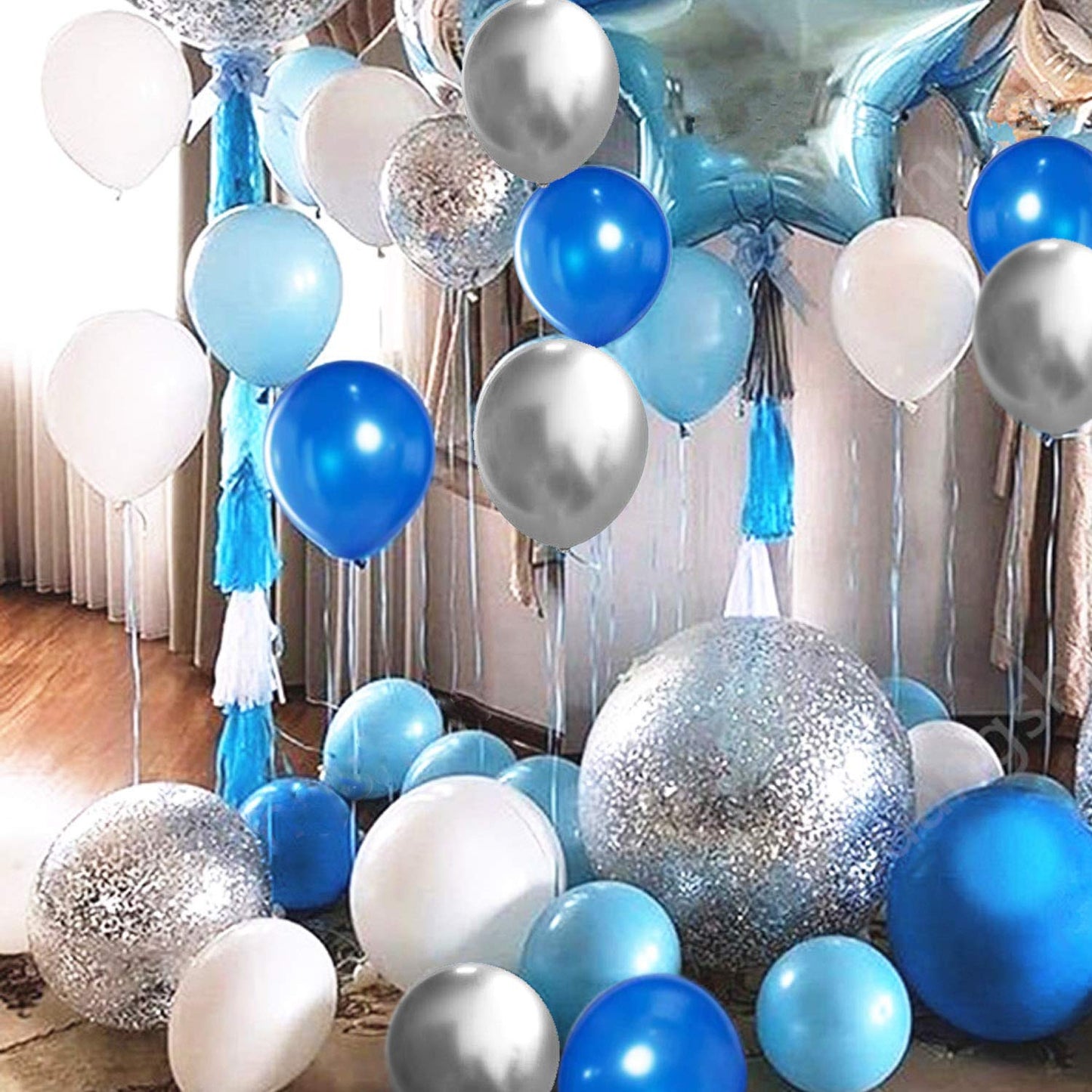 OuMuaMua 62Pcs Pink Gold Confetti Latex Balloons Kit, 12 Inch Pink White Gold Helium Balloons Party Supplies for Confession Proposal Wedding Girl Birthday Baby Shower Party Decoration