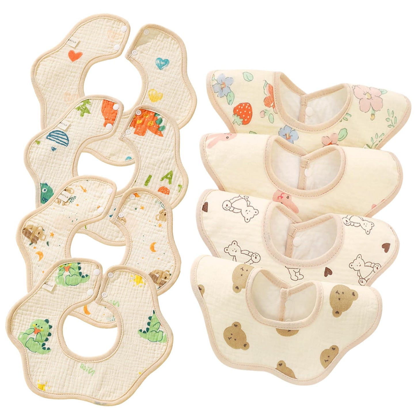 Baby Bibs Muslin Drool Teething Drooling Bibs for Baby Girl Boy Muslin Cotton
