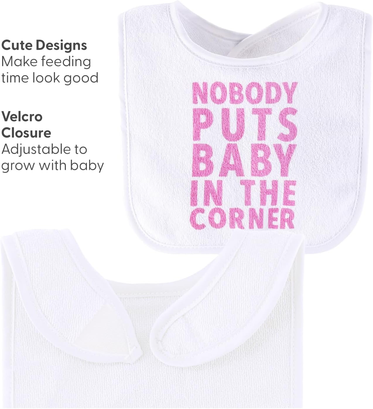 The Peanutshell Baby Girl Terry Bib Set of 10-100% Cotton, Soft, Absorbent Baby Bibs for Girls, Toddler Set, Newborn & Infant - Pastel Girl