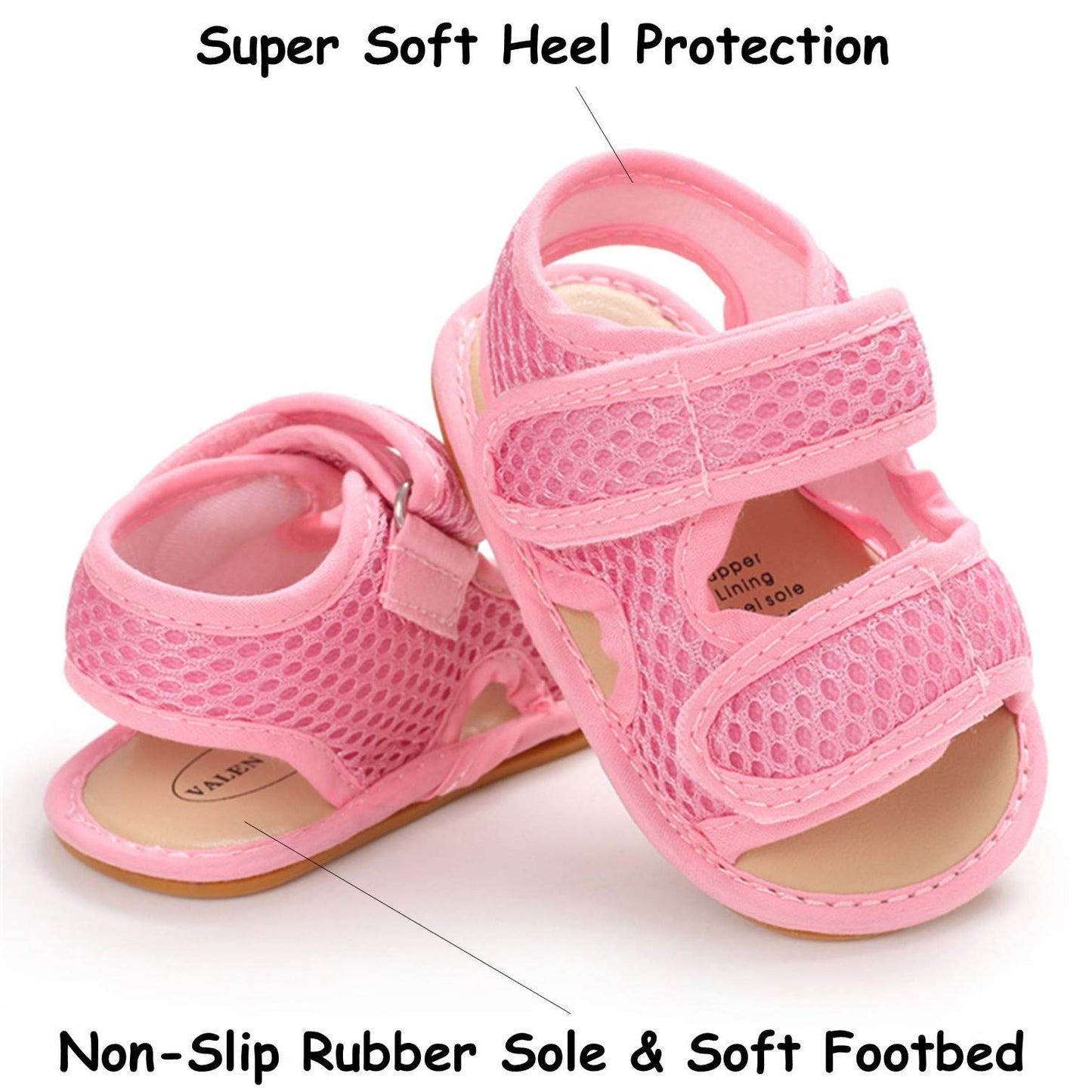 Timatego Baby Boys Girls Sandals Non Slip Soft Sole Outdoor Athletic Shoes Infant Toddler First Walker Crib Summer Shoes 3-18 Months