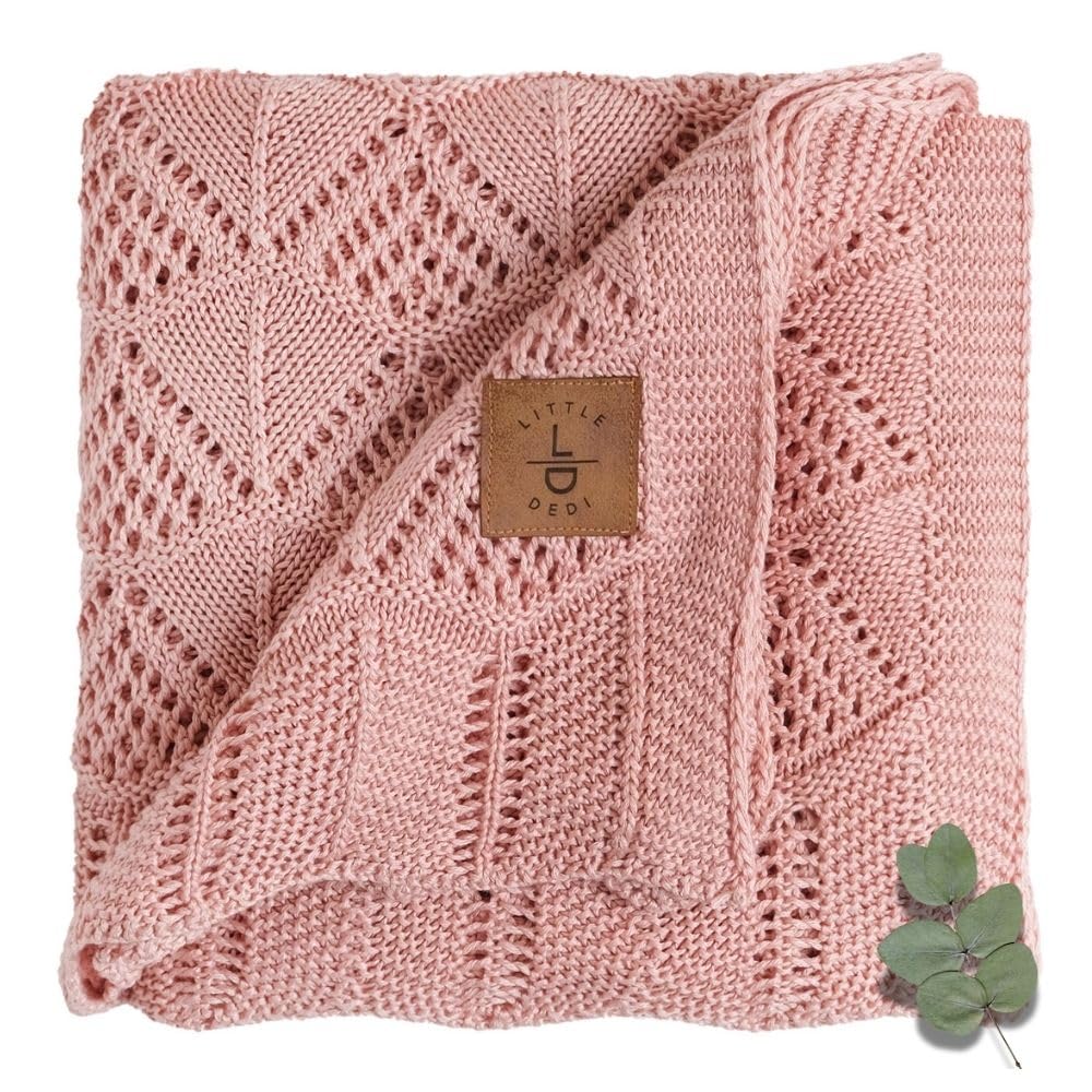 Hypoallergenic Baby Blanket - 30x40 Inches White, Oeko-TEX® Certified, Thermal-Regulating, Neutral Silky Soft Knit for Girls & Boys - Swaddle, Toddler, or Receiving Blanket