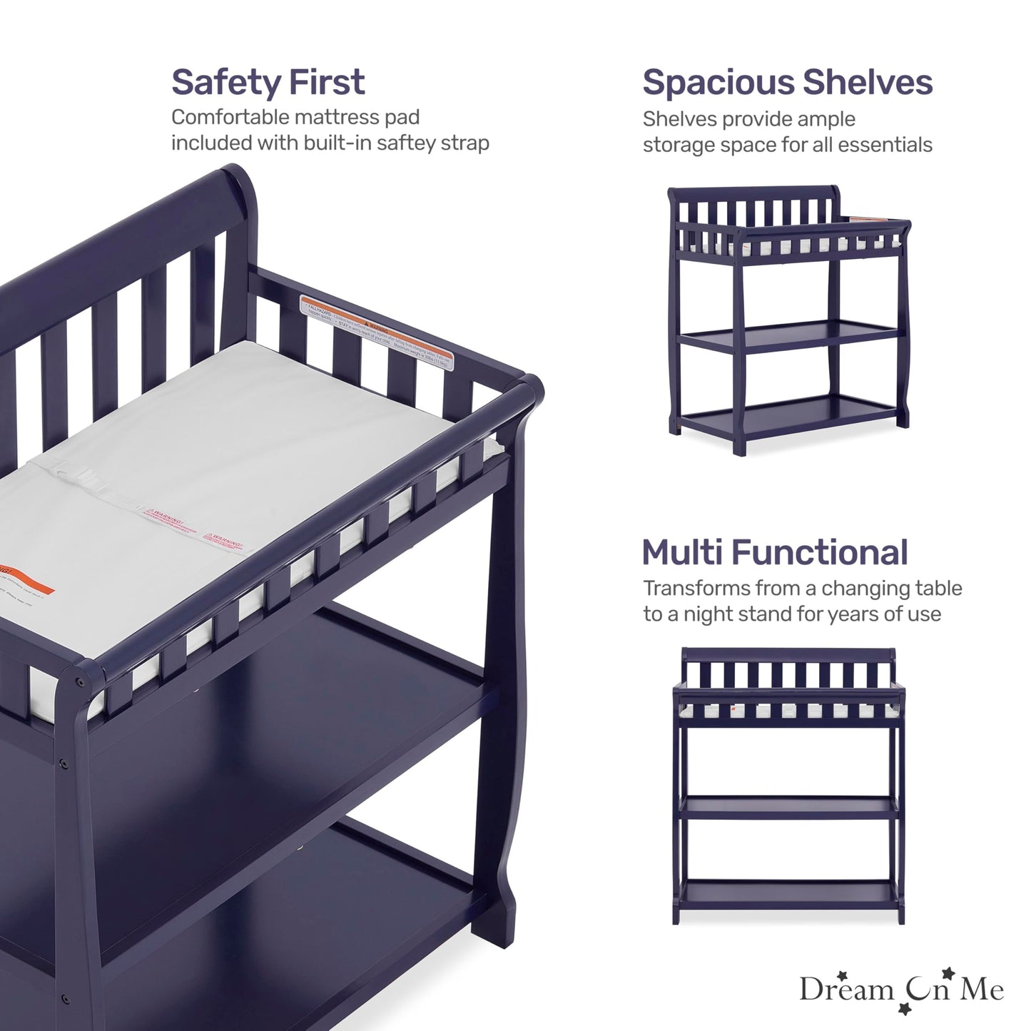 Dream On Me Ashton Changing Table, Natural, 34x20x40 Inch (Pack of 1)