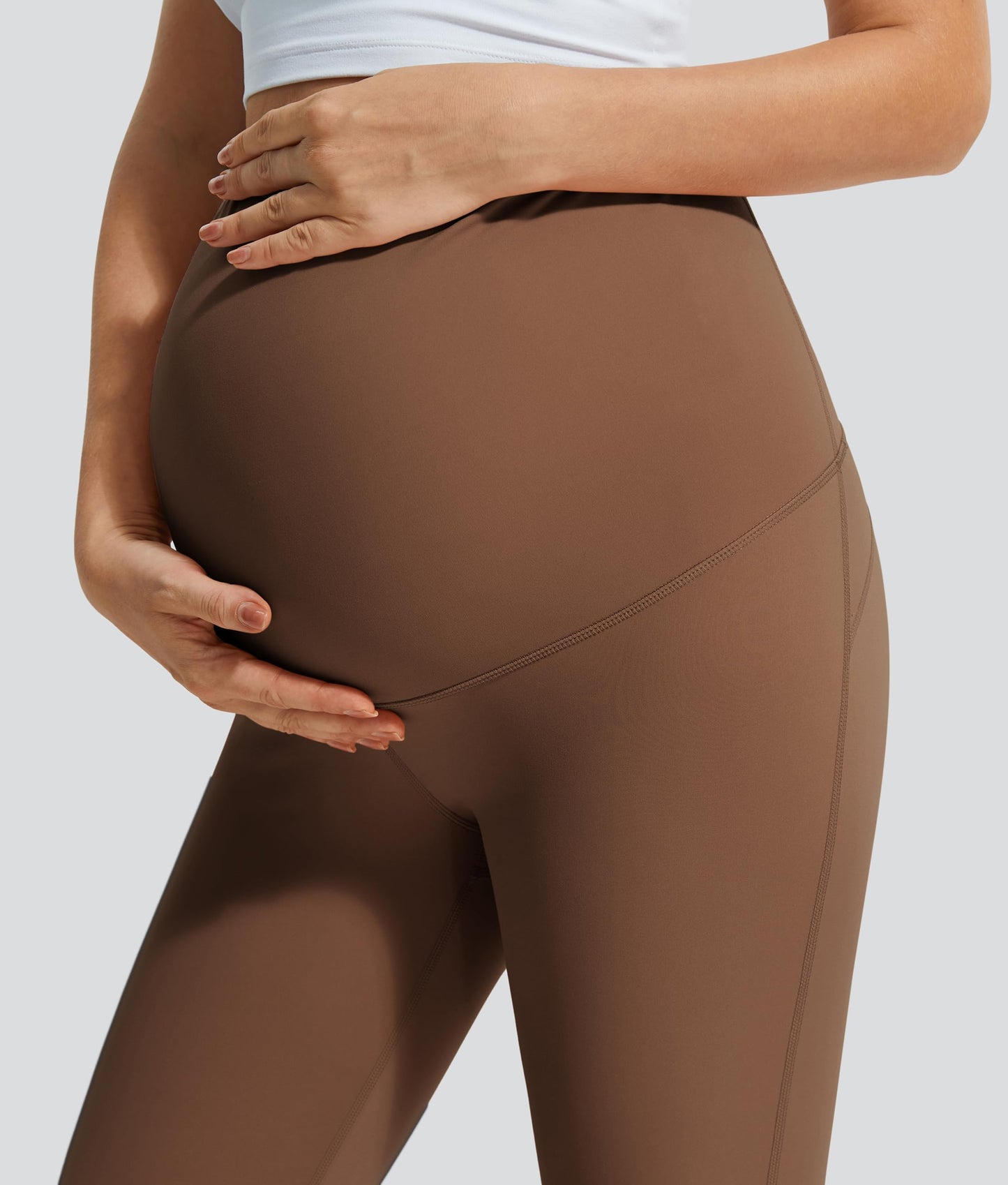 JOYSPELS Smooth Feeling Maternity Leggings Over The Belly with Pockets Workout Pregnancy Leggings