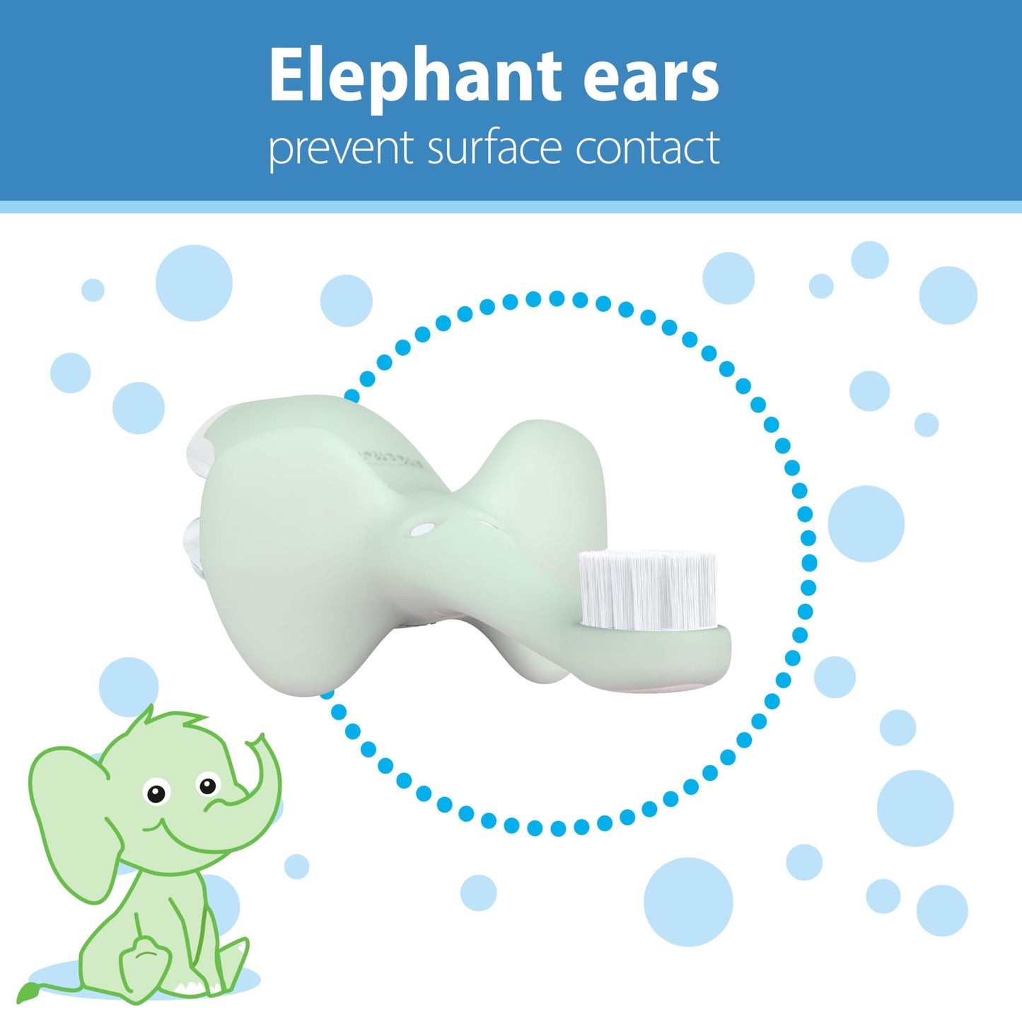 Dr. Brown's Infant-to-Toddler Training Toothbrush, Soft for Baby's First Teeth, Pink Elephant, 0-3 Years (Colors/Styles May Vary)