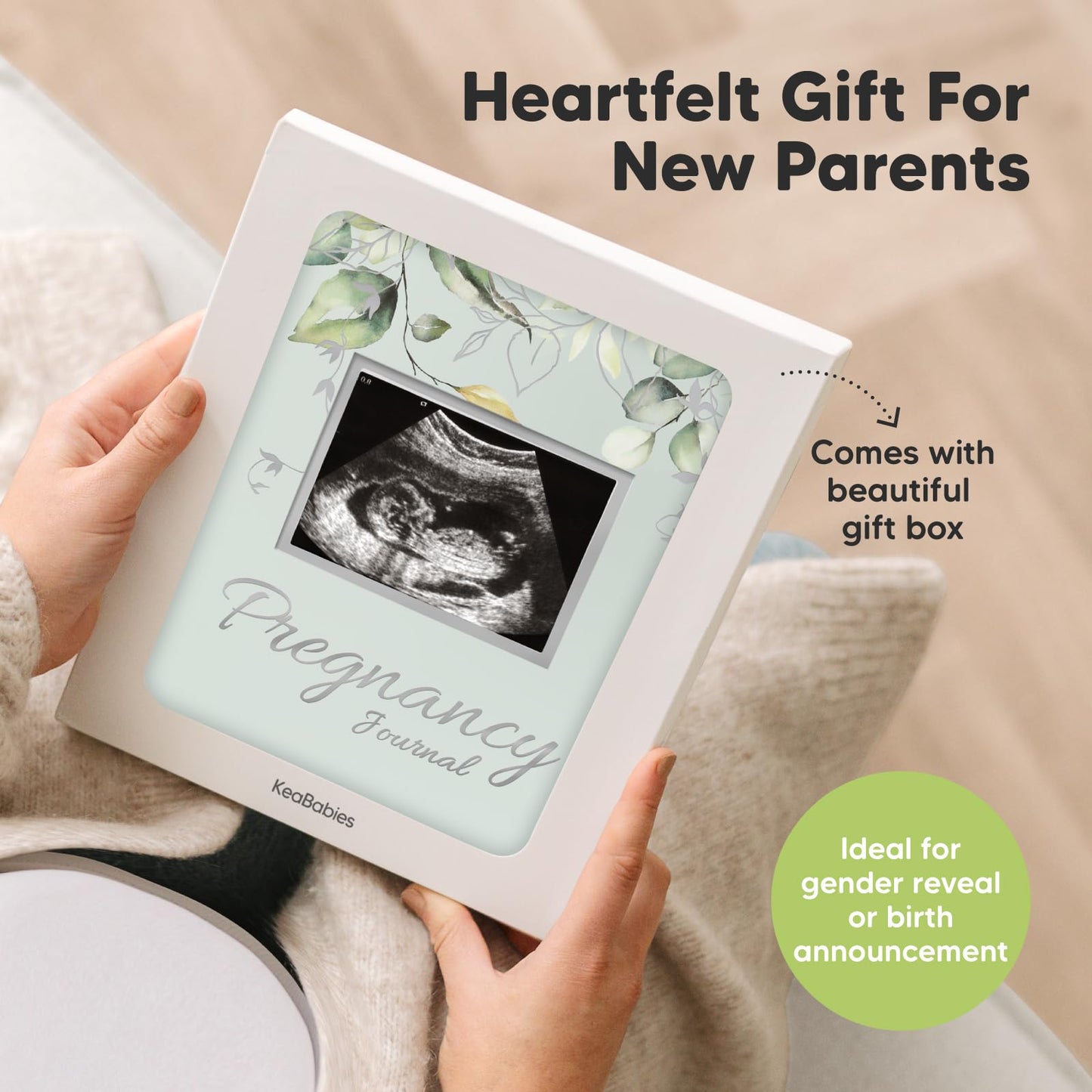 Pregnancy Journal for First Time Moms Gifts - 90 Pages Hardcover Pregnancy Memory Book, Beautiful & Cute Baby Book Keepsake, Ultrasound Baby Scrapbook, First Mother's Day Gifts (Alpine)