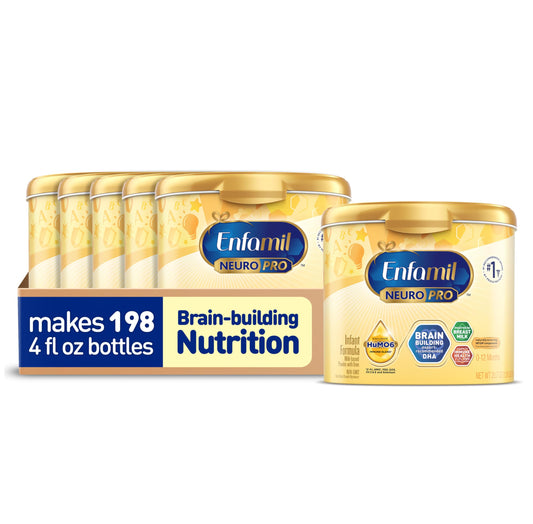 Enfamil NeuroPro Baby Formula, MFGM* 5-Year Benefit, Expert-Recommended Brain-Building Omega-3 DHA, Exclusive Immune Supporting HuMO6 Blend, Infant Formula Powder, Baby Milk, 20.7 Oz