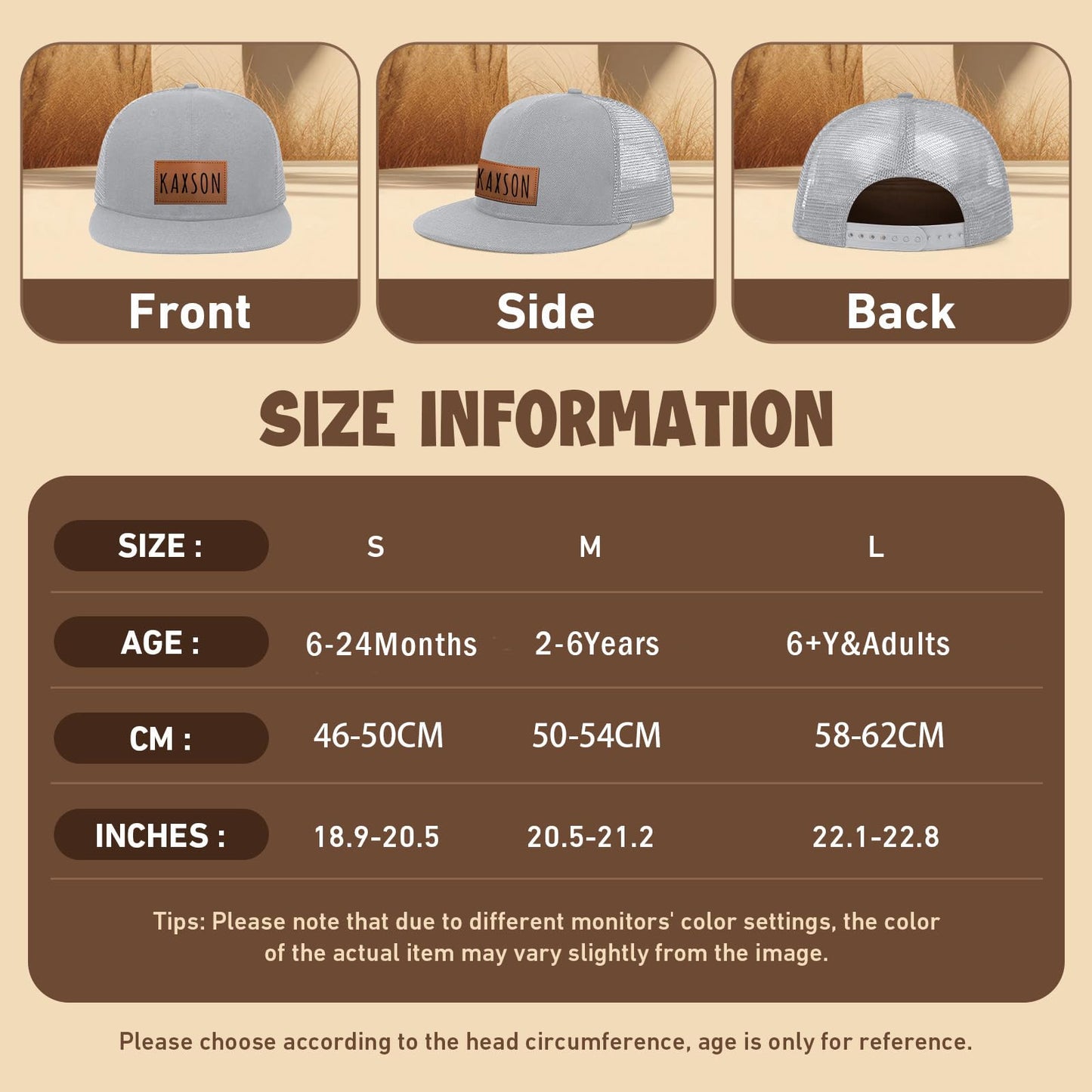 Personalized Baby Baseball Cap Toddler Baseball Hat for Boys & Girls - Infant Sun Hat