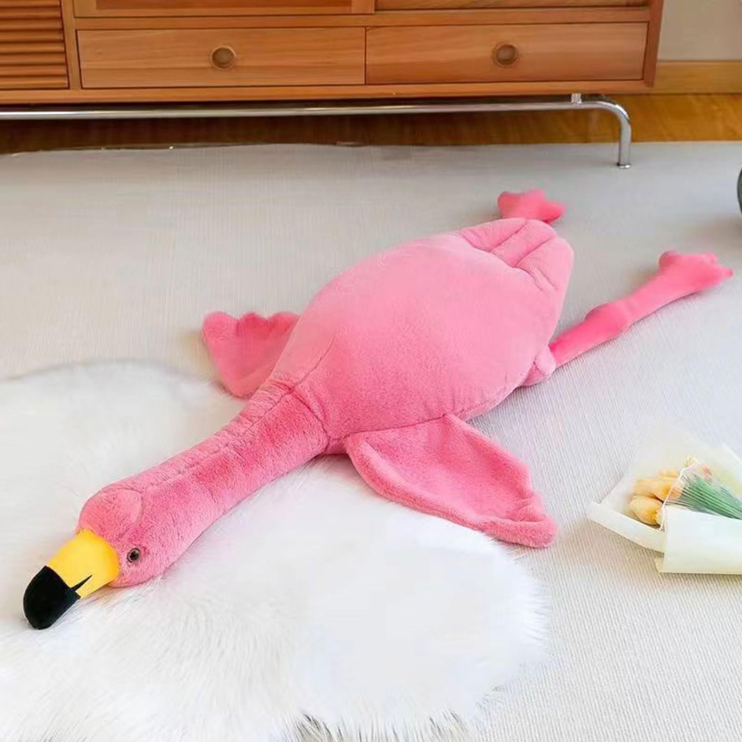 62" Flamingo Stuffed Animal Plush Pillow Giant Stuffed Animal Plush Doll Pink Flamingo Plush Toys for Kids Birthday Christmas Decoration Gifts(Pink)