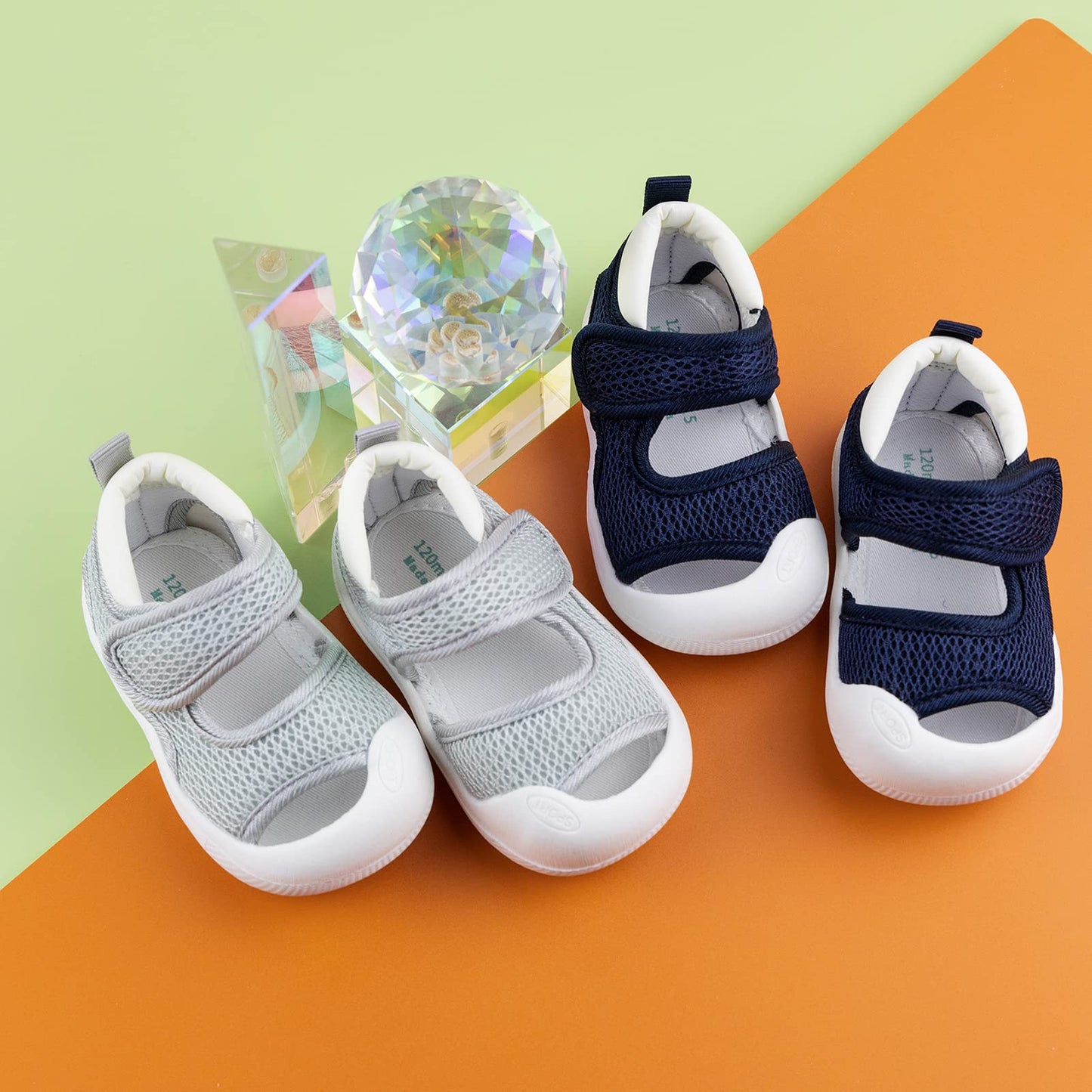 RVROVIC Boys Girls Athletic Sports Sandals Open-Toe Breathable Rubber Sole Beach Water Shoes for Toddler