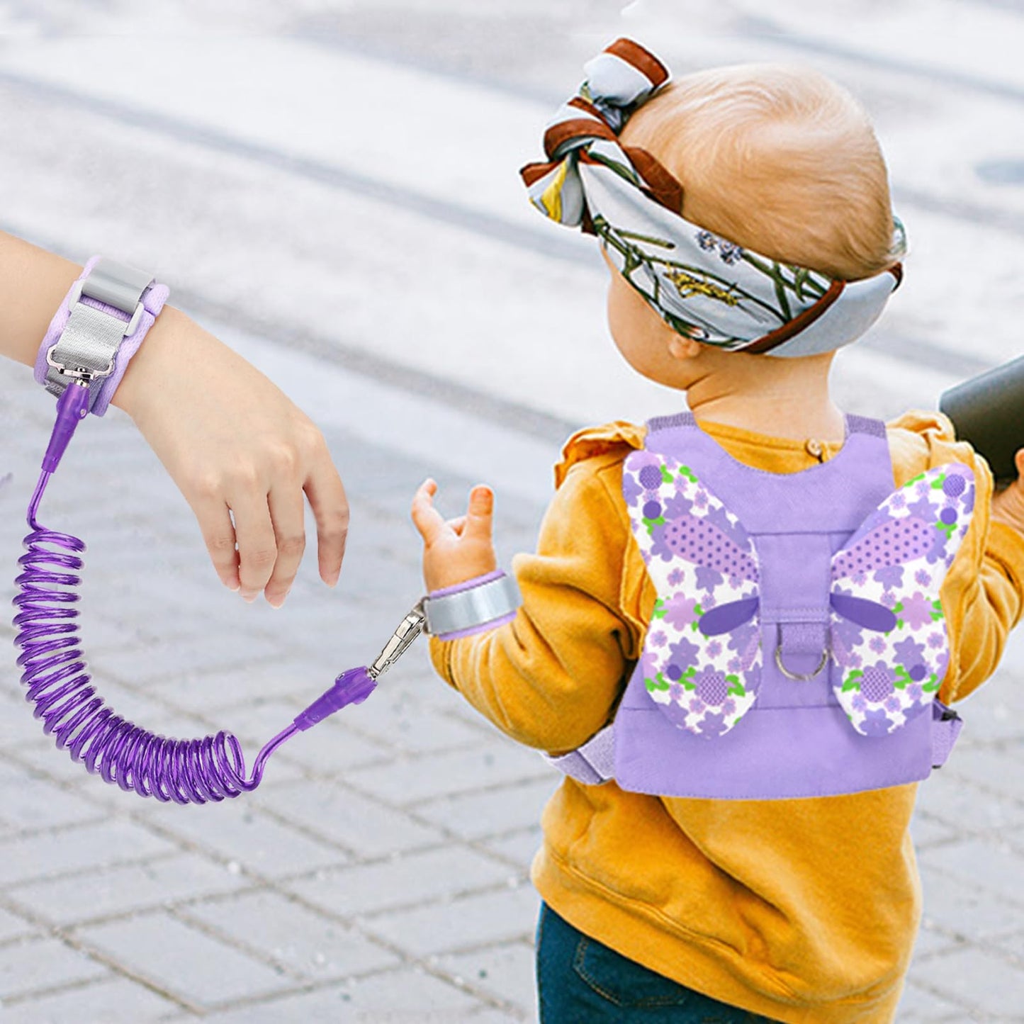 Accmor 3 in 1 Toddler Harness Leashes + Anti Lost Wrist Link, Kids Harness Children Leash for Girls, Child Anti Lost Leash Baby Cute Harness Belt Strap Hold Kids Close While Walking