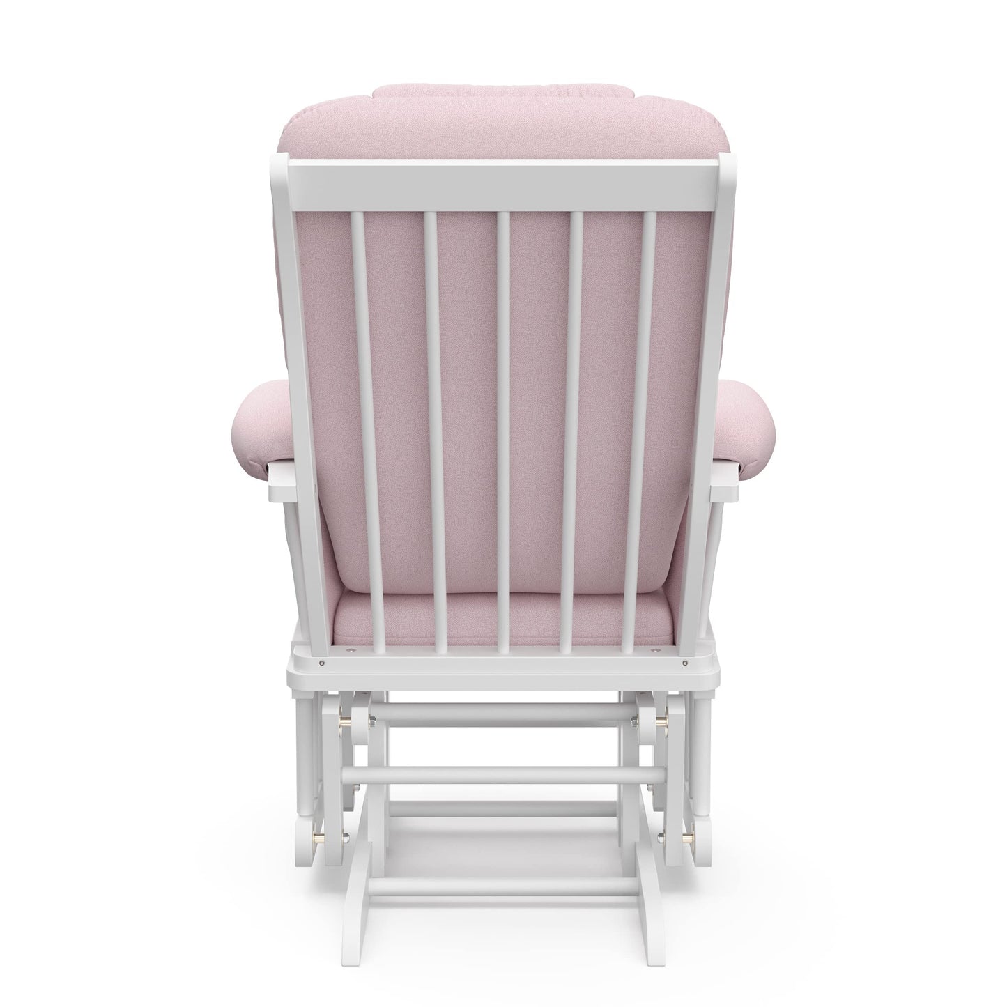 Storkcraft Tuscany Custom Glider and Ottoman with Free Lumbar Pillow (White/Slate Gray Swirl) - Cleanable Upholstered Comfort Rocking Nursery Chair with Ottoman