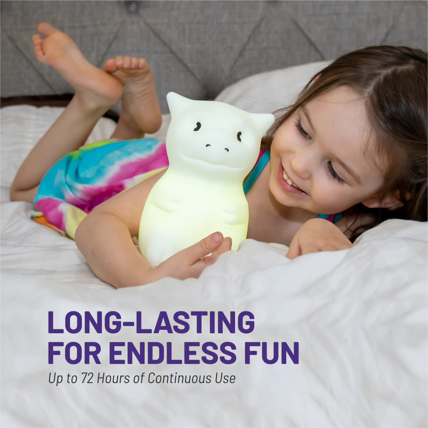 Lumipets Remote Control Silicone Night Light for Kids - Pig Design with 9 Soft Colors & Sleep Timer - Rechargeable, Battery-Operated Lamp for Bedroom | Baby Nursery, Toddler, Girls, Boys