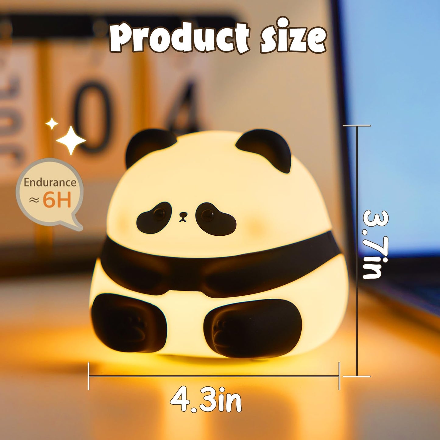 Night Light,LED Silicone Material, 3 Levels of Warm Light, Cute Animal Night Lamp for Kid's Room Decor and Breastfeeding Nursery, Squishy Novelty Bedside Lamp for Boys Girls Baby Children