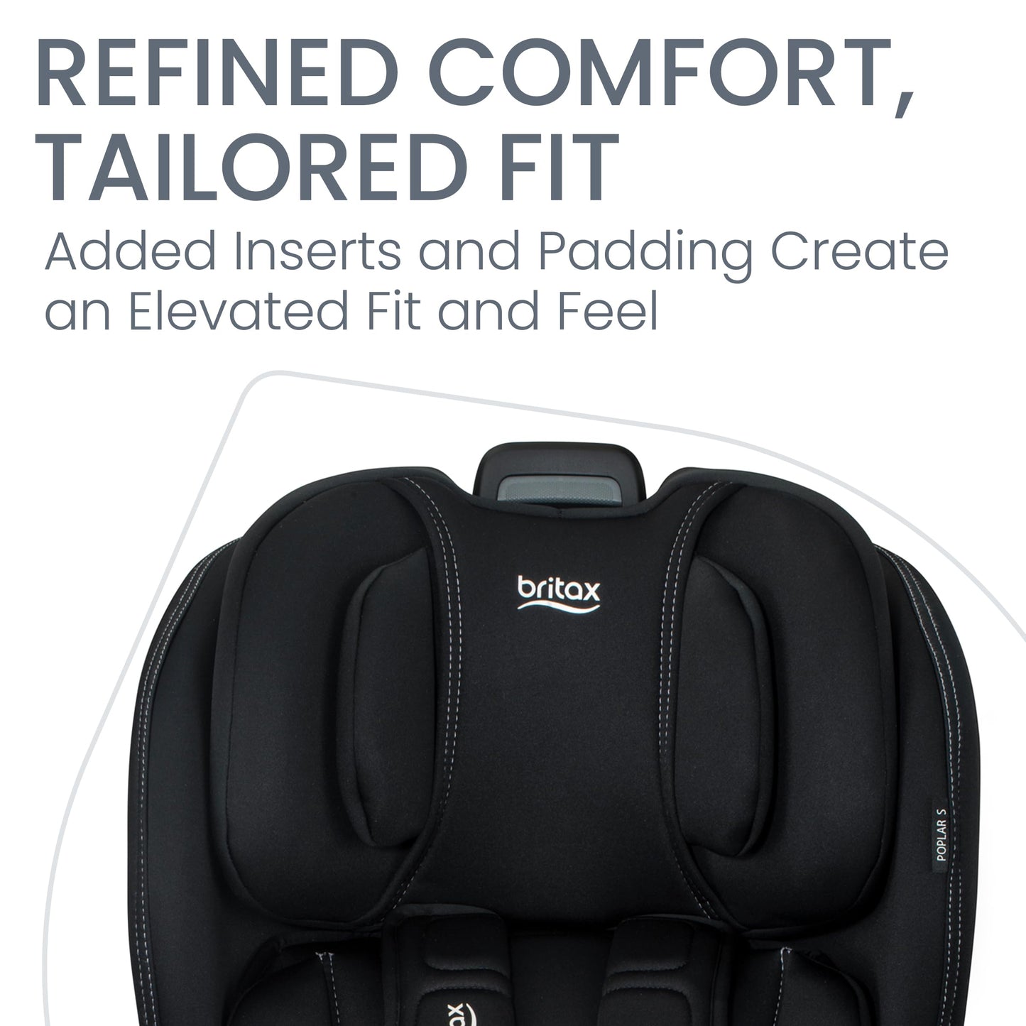 Britax Poplar S Convertible Car Seat, 2-in-1 Car Seat with Slim 17-Inch Design, ClickTight Technology, Arctic Onyx
