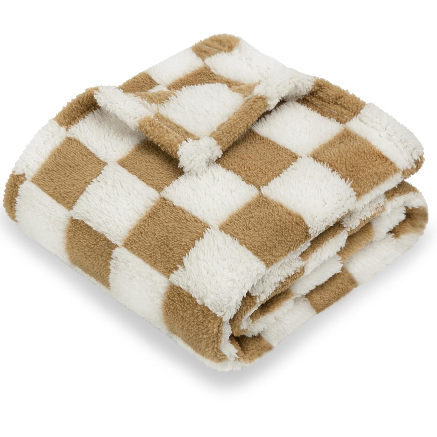 HOMRITAR Checkered Baby Blanket for Boy Girls Ultra Soft Fluffy Fuzzy Toddler Blankets with 3D Chessboard Grid Warmer Comfort Reversible Bed Blanket for Winter 350GSM Black 30 x 40 Inch