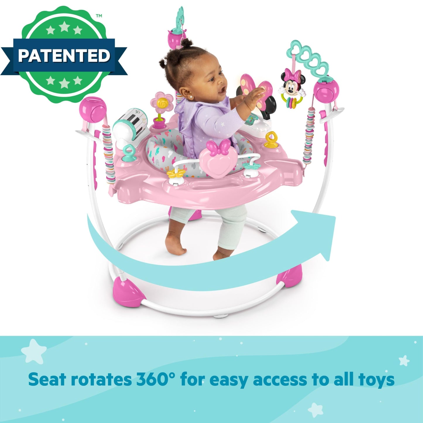 Bright Starts Disney Baby Finding Nemo Sea of Activities Baby Activity Center Jumper with Interactive Toys, Lights, Songs & Sounds, 6-12 Months (Blue)