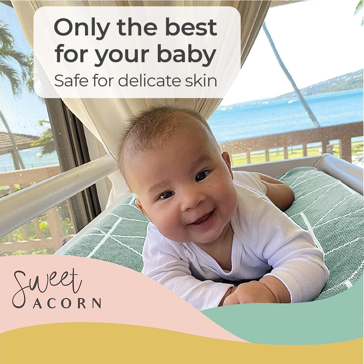 Knit Baby Blanket in Elegant Pattern, Organic Cotton Blankets for Crib or Stroller, Receiving Blankets - Salt White