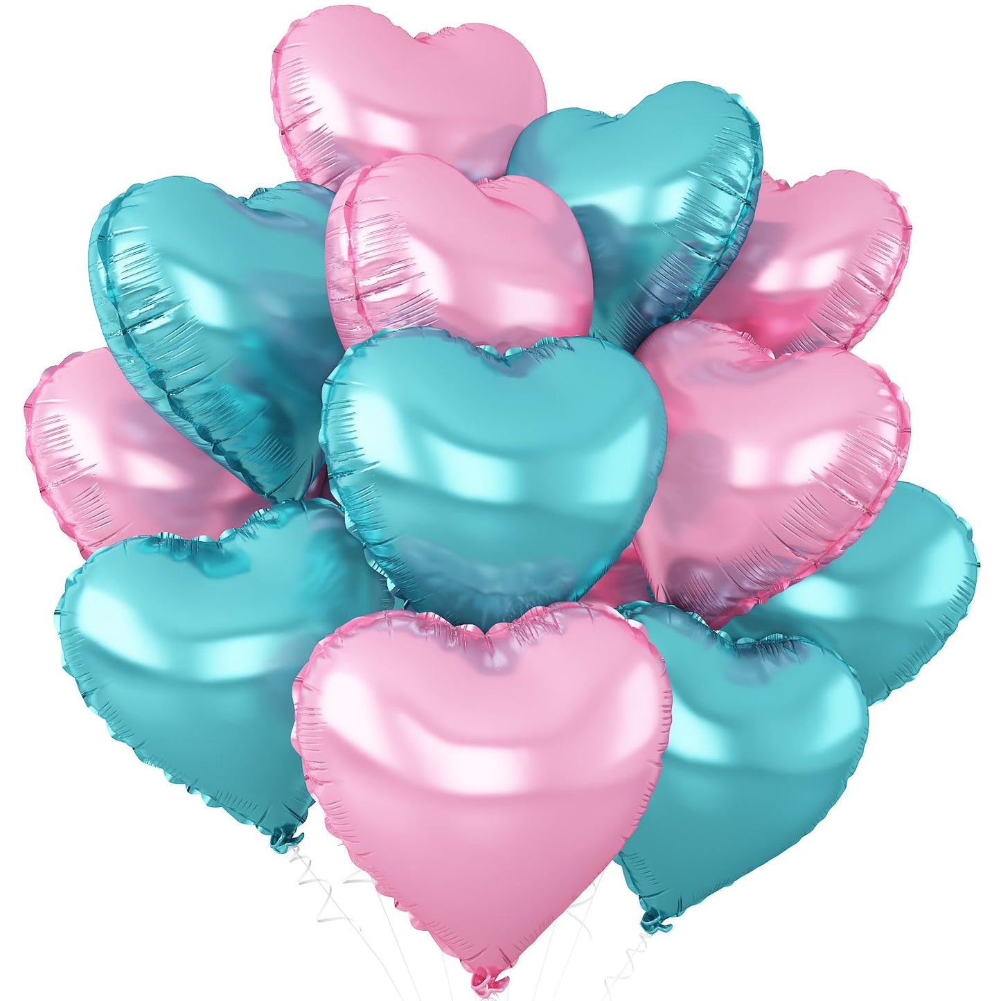 Sage Green Gold Heart Balloons,12Pcs Light Gold Heart Shaped Foil Balloons,18Inch Cream White Helium Mylar Balloon for Baby Shower Birthday Anniversary Wedding Party Decorations