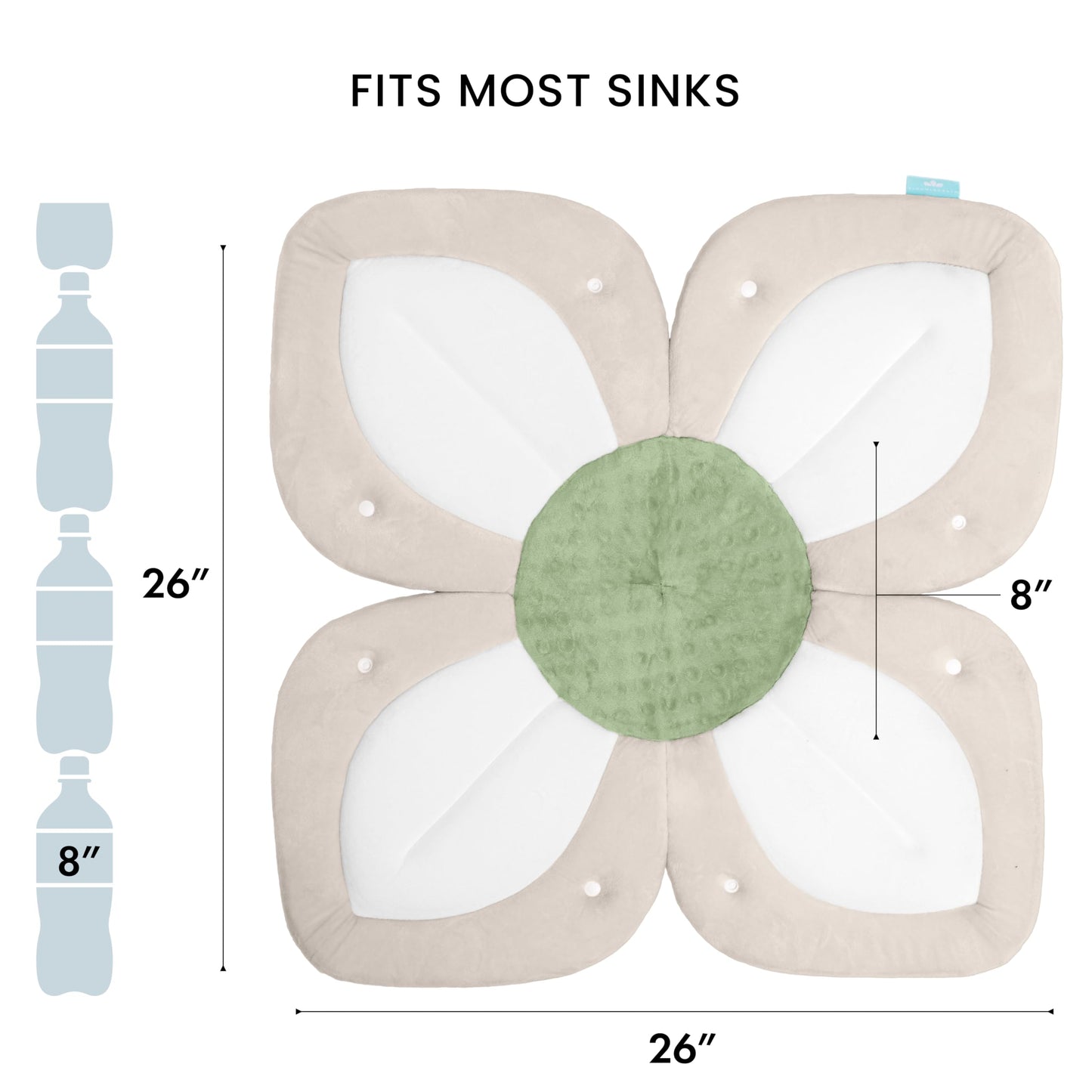 Blooming Bath Baby Bath Seat - Baby Tubs for Newborn Infants to Toddler 0 to 6 Months and Up - Baby Essentials Must Haves - The Original Washer-Safe Flower Seat (Lotus, Gray/White/Yellow)