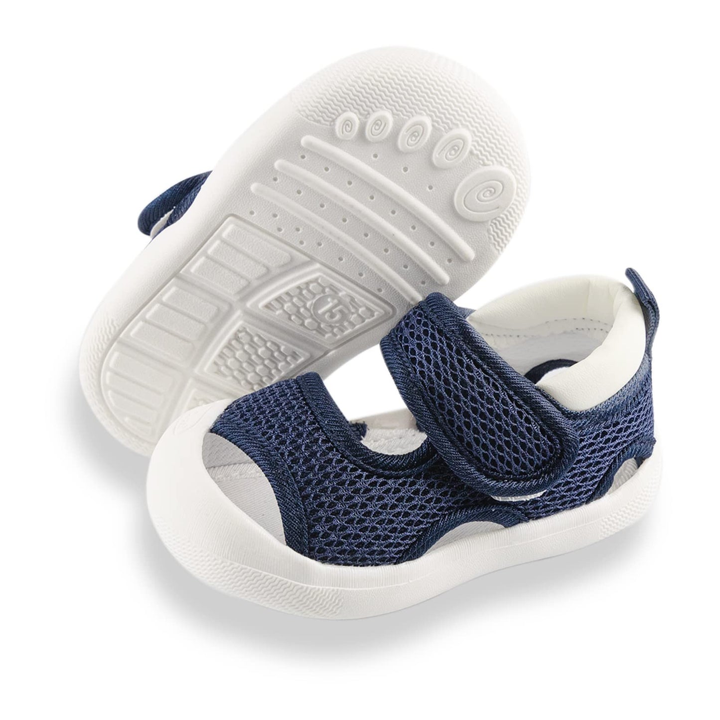 RVROVIC Boys Girls Athletic Sports Sandals Open-Toe Breathable Rubber Sole Beach Water Shoes for Toddler