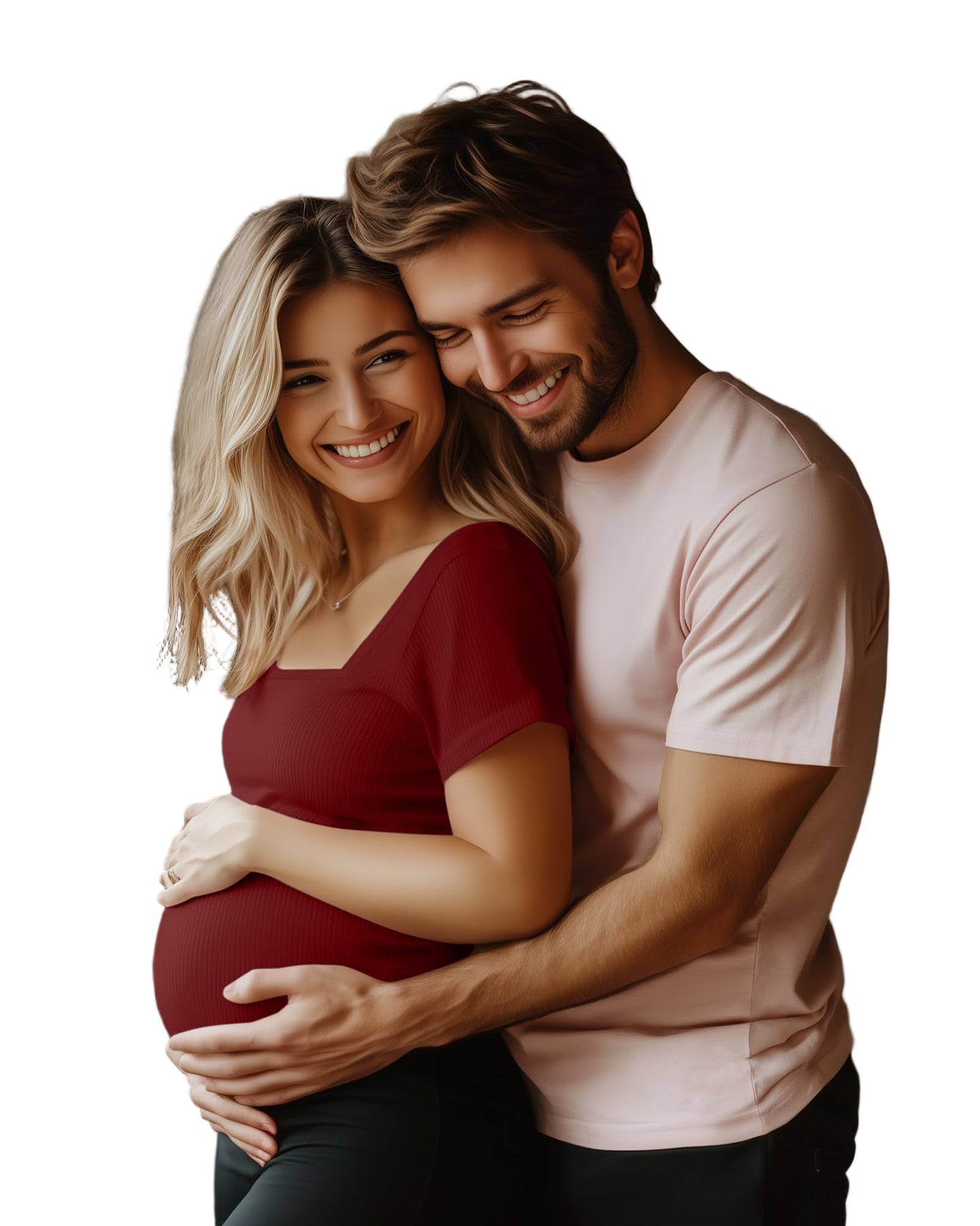 Huukeay 4 Pack Women's Maternity Shirts Cotton Ribbed Short Sleeve Square Neck Pregnancy Tops Side Ruched Summer Tee