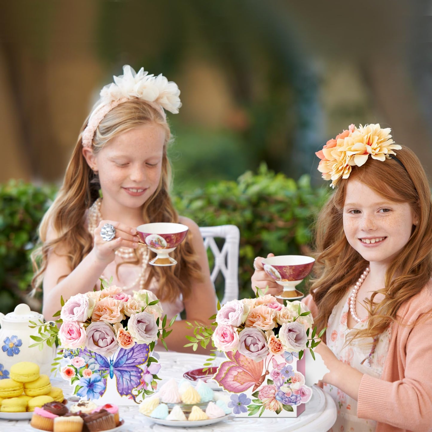 Fuutreo 6 Pcs Butterfly Centerpieces for Baby Shower, Birthday, Tea Party Favors, Tables Decor, Themed Party Supplies, Wedding Decorations