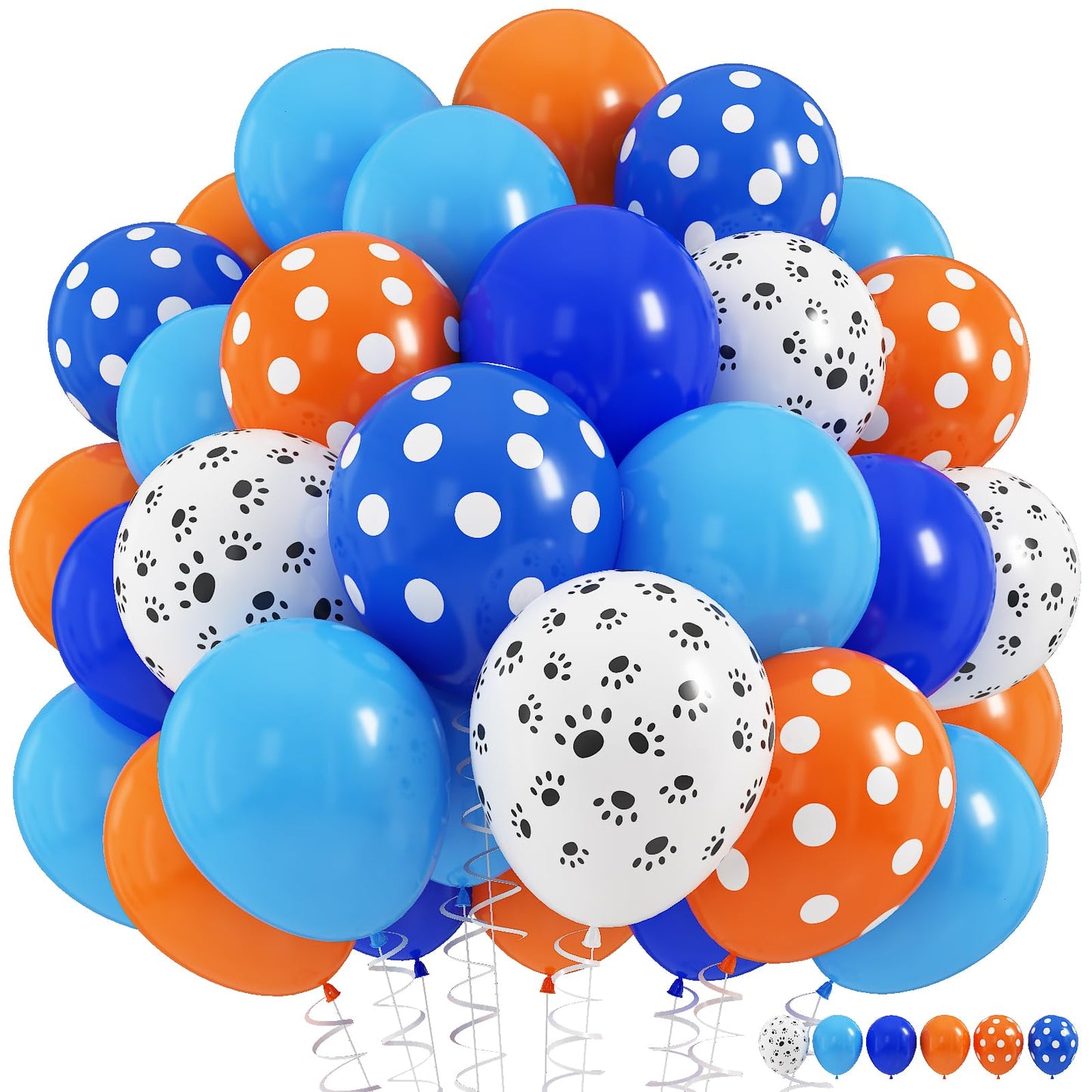 Dusty Blue Balloon Set, 60Pcs 12 Inch Slate Baby Blue White Sand Latex Balloon with Metallic Confetti Champagne Gold Helium Balloons for Birthday Party Baby Bridal Shower Boho Decortaions Supplies