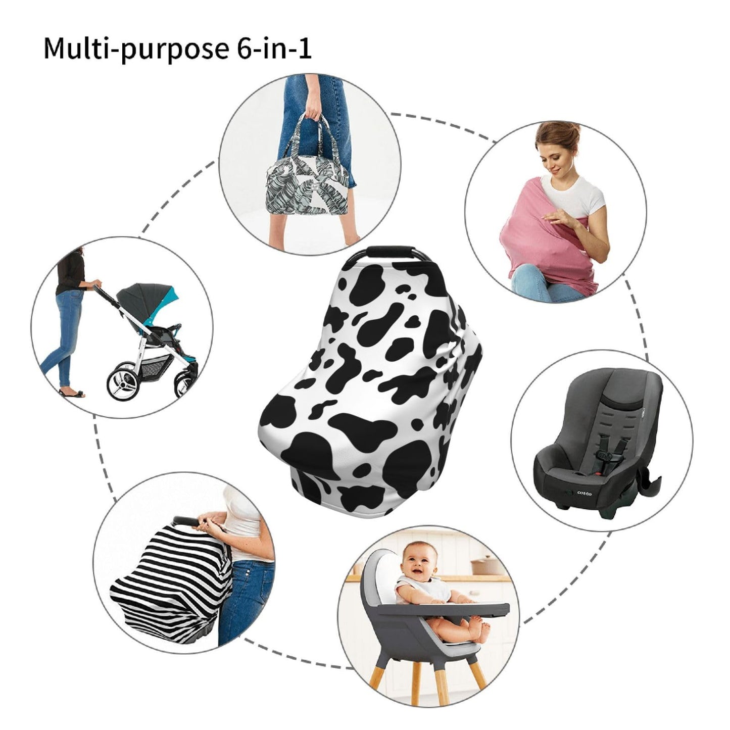 Cute Butterfly Baby Stuff Car Seat Covers Baby Multi-Use Car Seat Canopy Carrier Cover, Breathable Breastfeeding Cover Boys & Girls