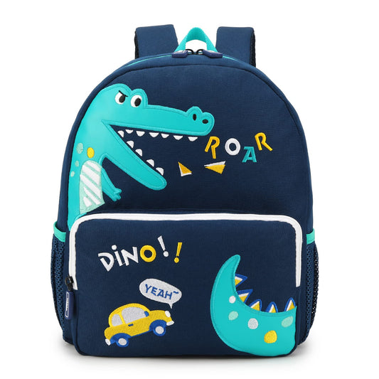 Car Dinosaur Kids Toddler Backpack for Boys and Girls Children Waterproof Preschool Bag(Red Music Party)