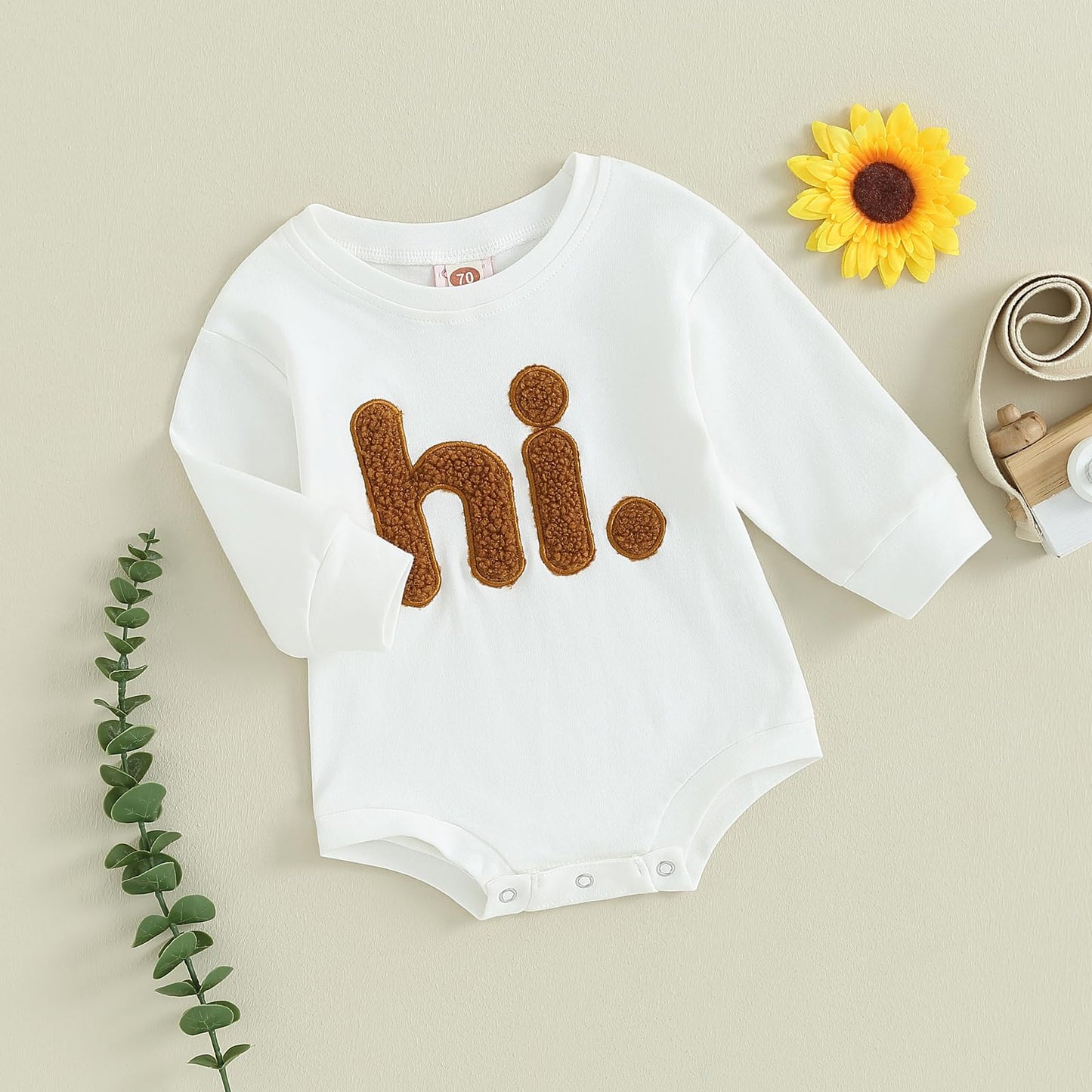 VISGOGO Newborn Infant Baby Boy Girls Oversized Romper Little Dude Sweater Onesie Coming Home Outfit Neutral Clothes