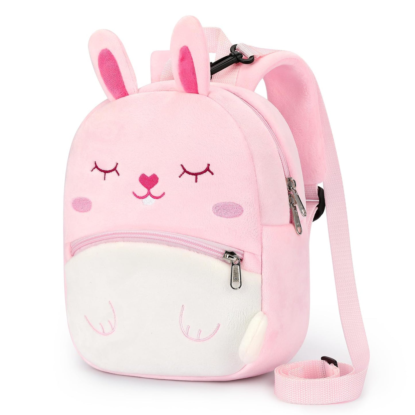 mibasies Toddler Backpacks for Girls 2-4: Plush Backpack -3D Animal Cartoon Mini Travel Bag -10 inch Toddler Backpack Leash