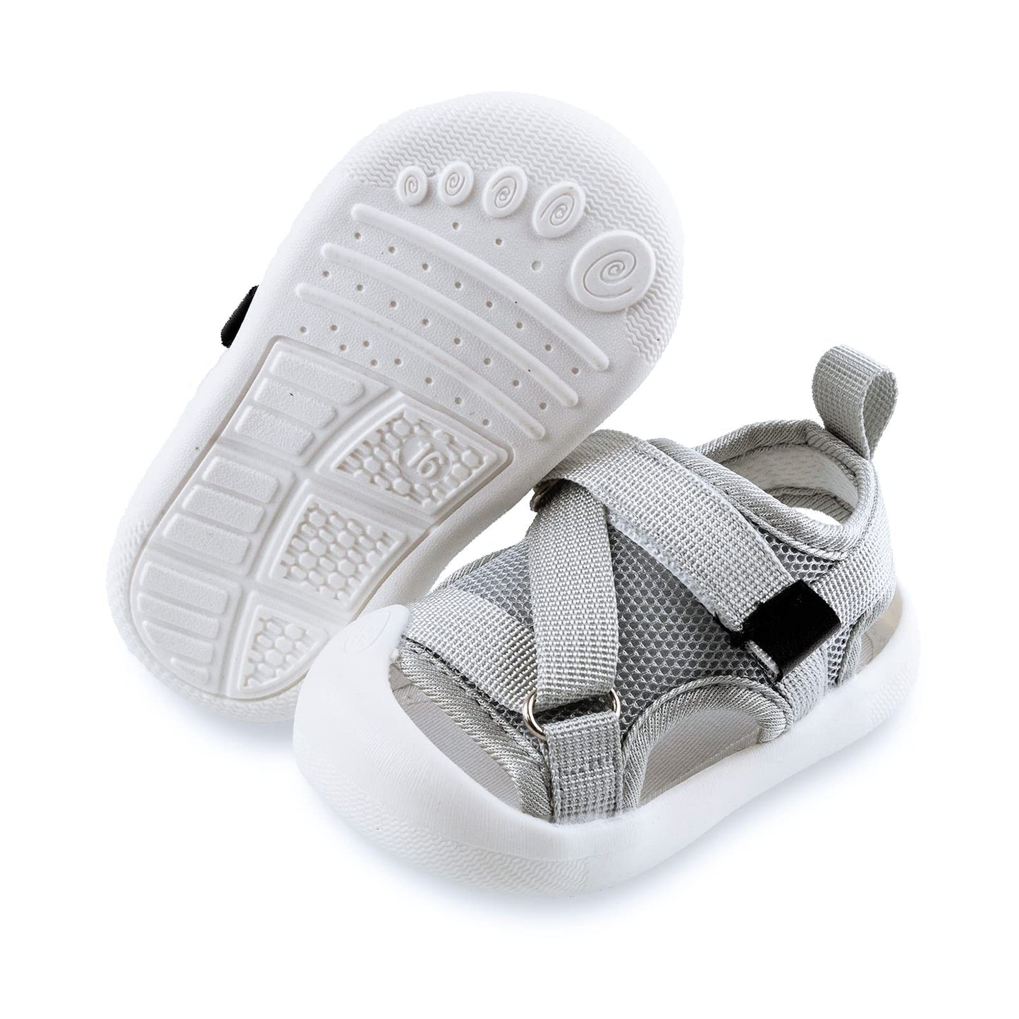 RVROVIC Boys Girls Athletic Sports Sandals Open-Toe Breathable Rubber Sole Beach Water Shoes for Toddler