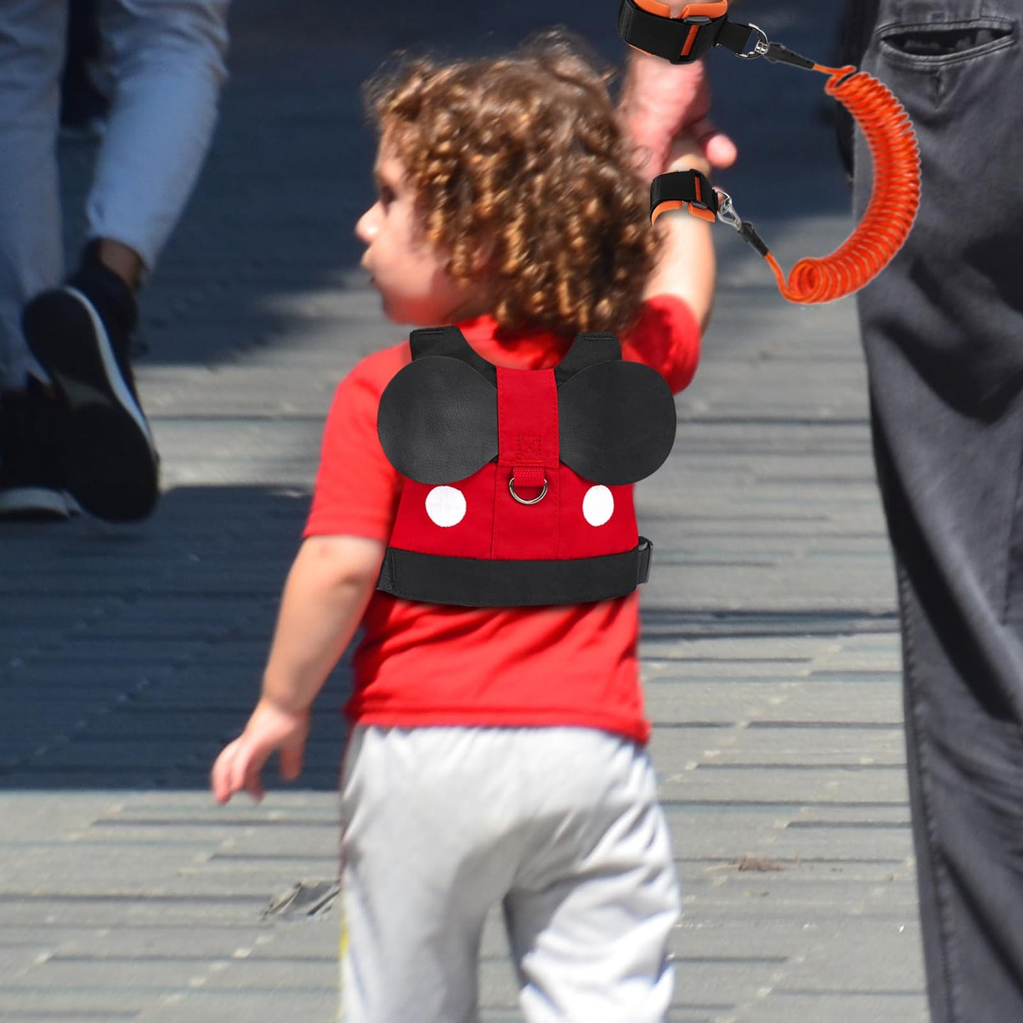 Accmor Toddler Leash Harness, Child Harness Baby Leash + Anti-Lost Wrist Link, Cute Kids Harness with Walking Strap Tether Belt for 1-5 Years Boys and Girls to Zoo or Mall