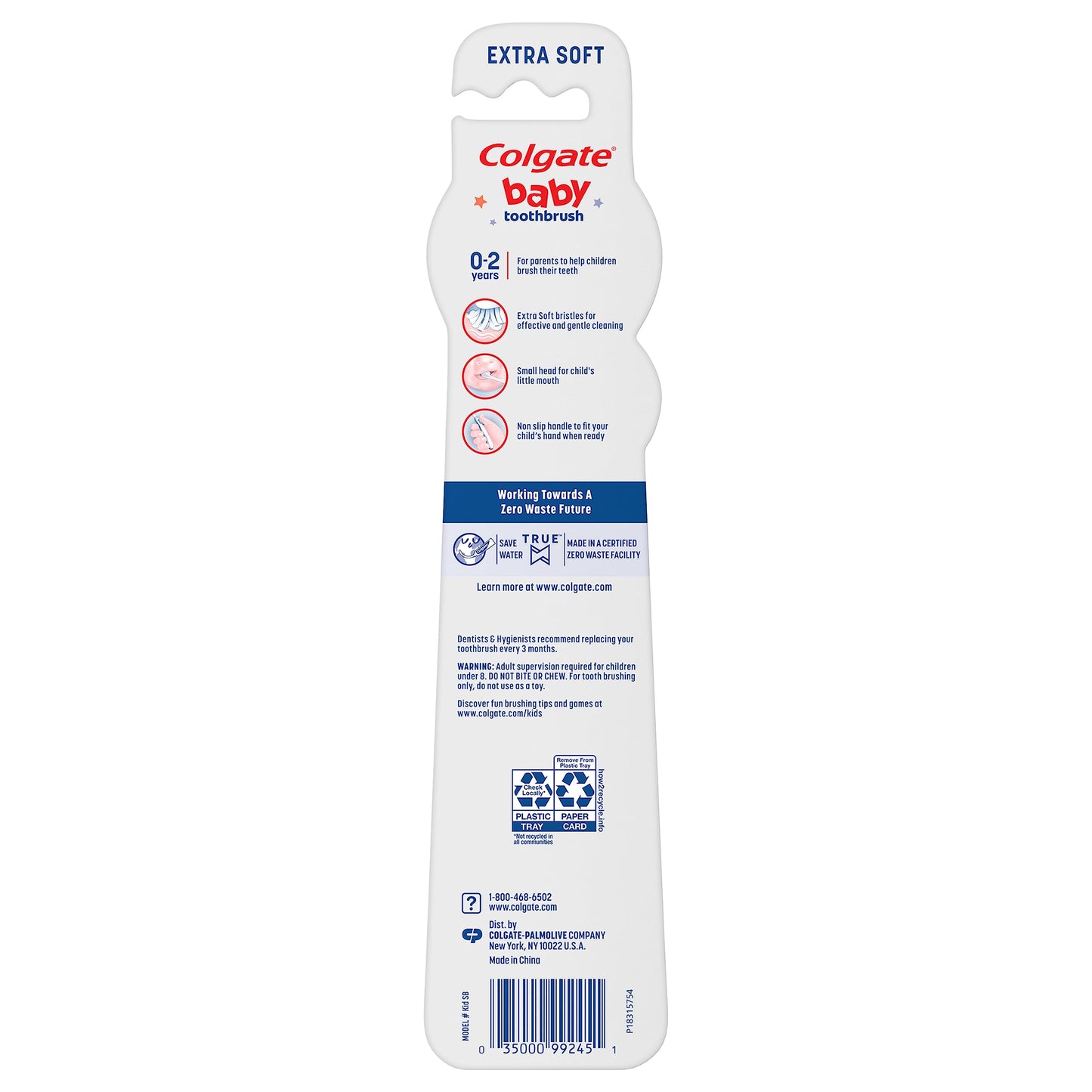 Colgate Baby Training Toothpaste and Toothbrush Kit, Mild Fruit Flavor Set for Ages 3-24 Months